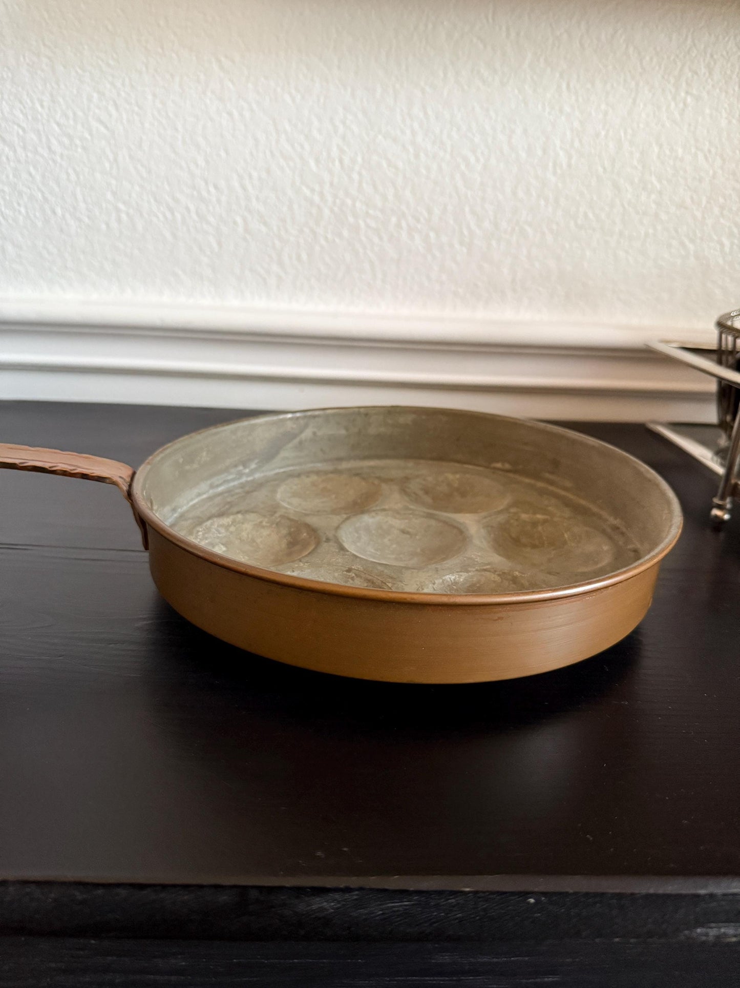 Vintage Copper Escargot Pot Egg Pan