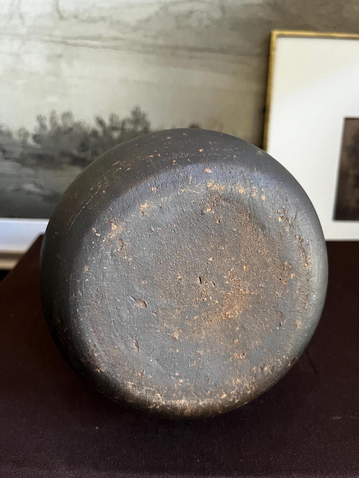 Antique Earthenware Bud Vase Long Neck