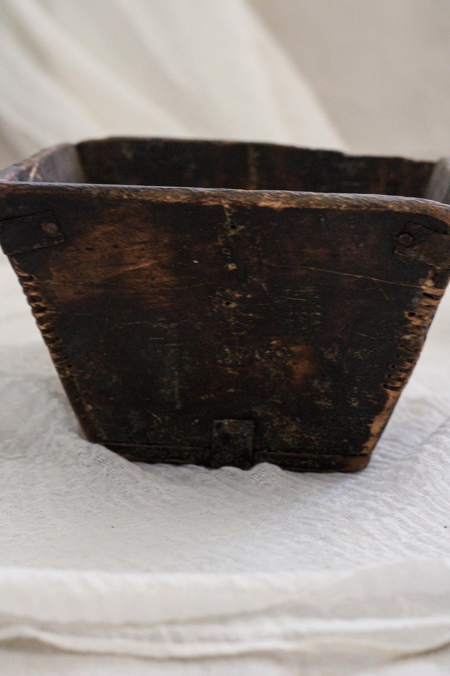Antique Chinese Wooden Rice Measure Scoop