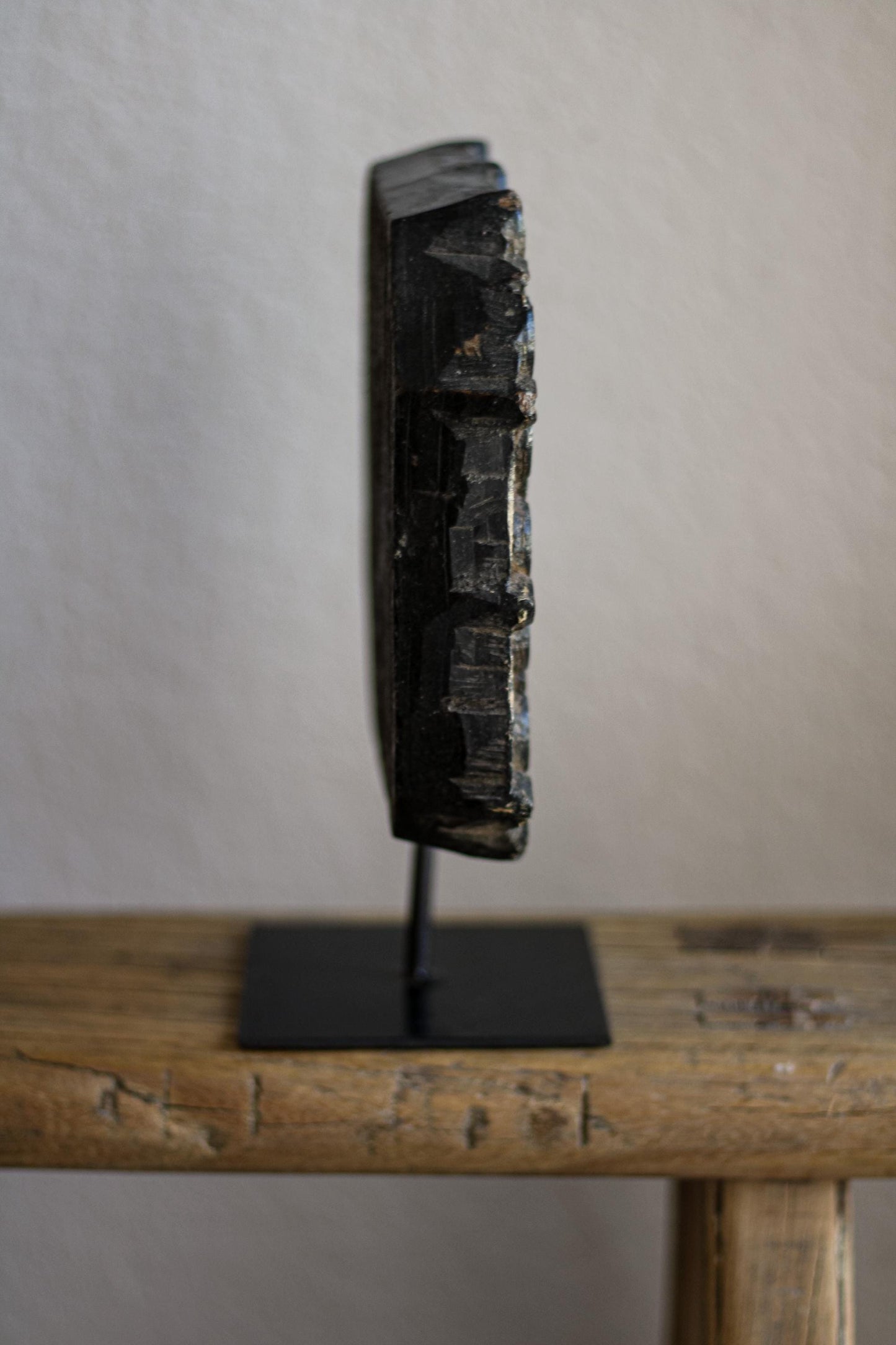 Vintage Textile Block Stamp On Stand