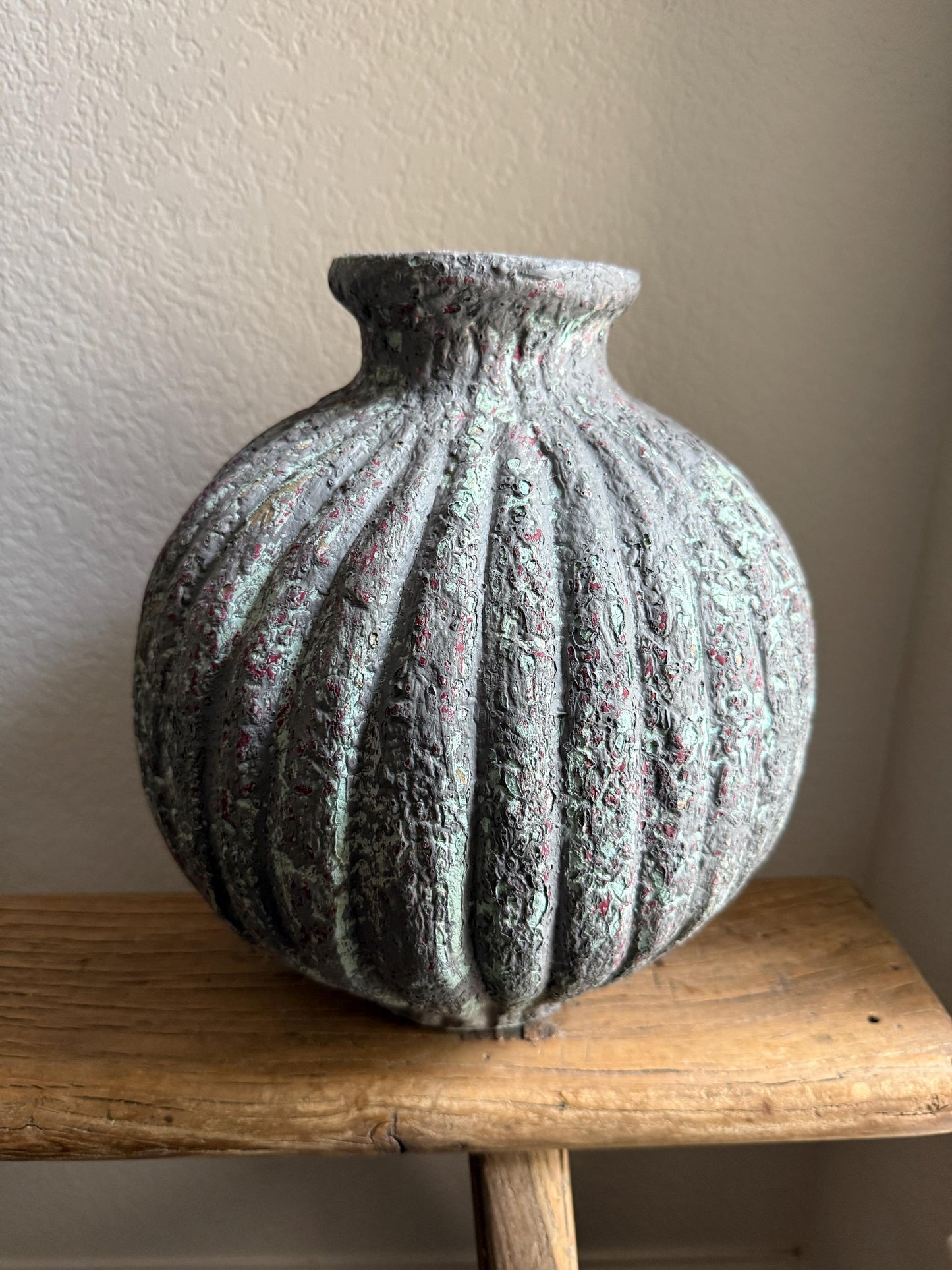 Large Vintage Paper Mache Vase