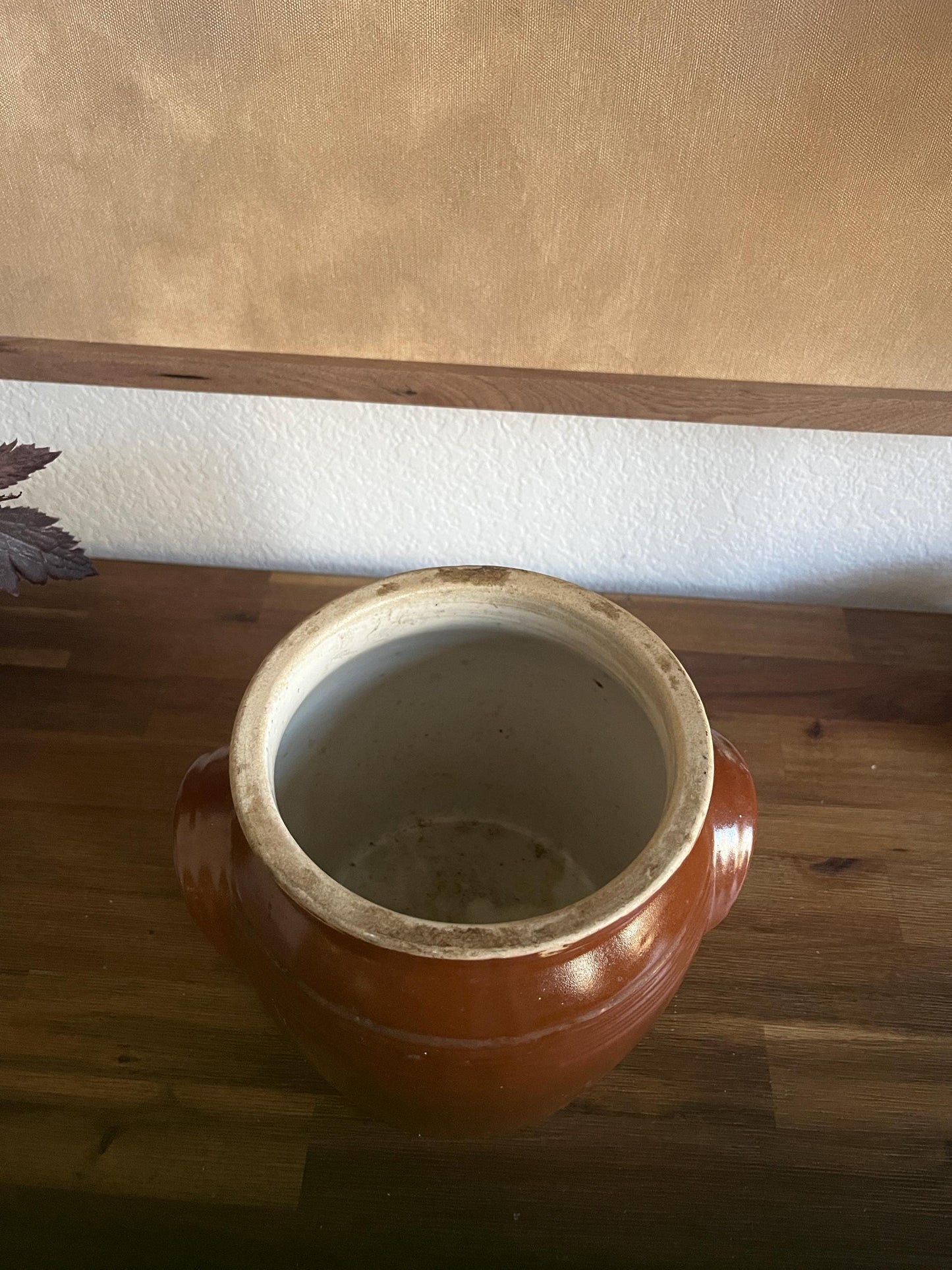 Antique French Confit Pot Brown
