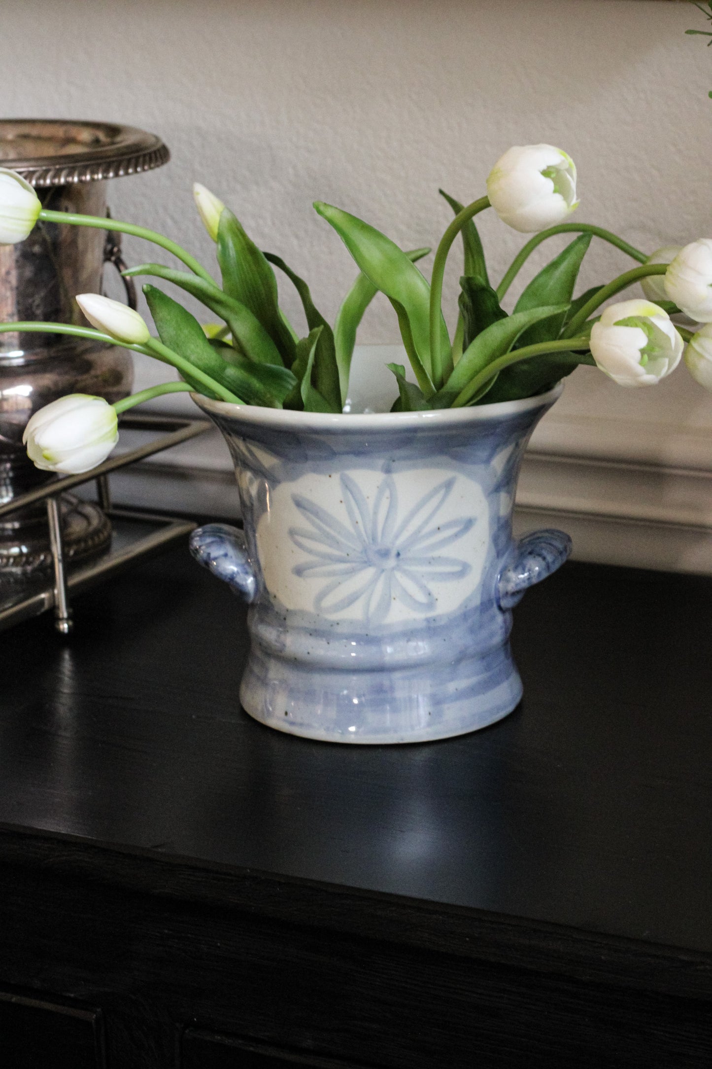 Hand-Painted Porcelain Pot