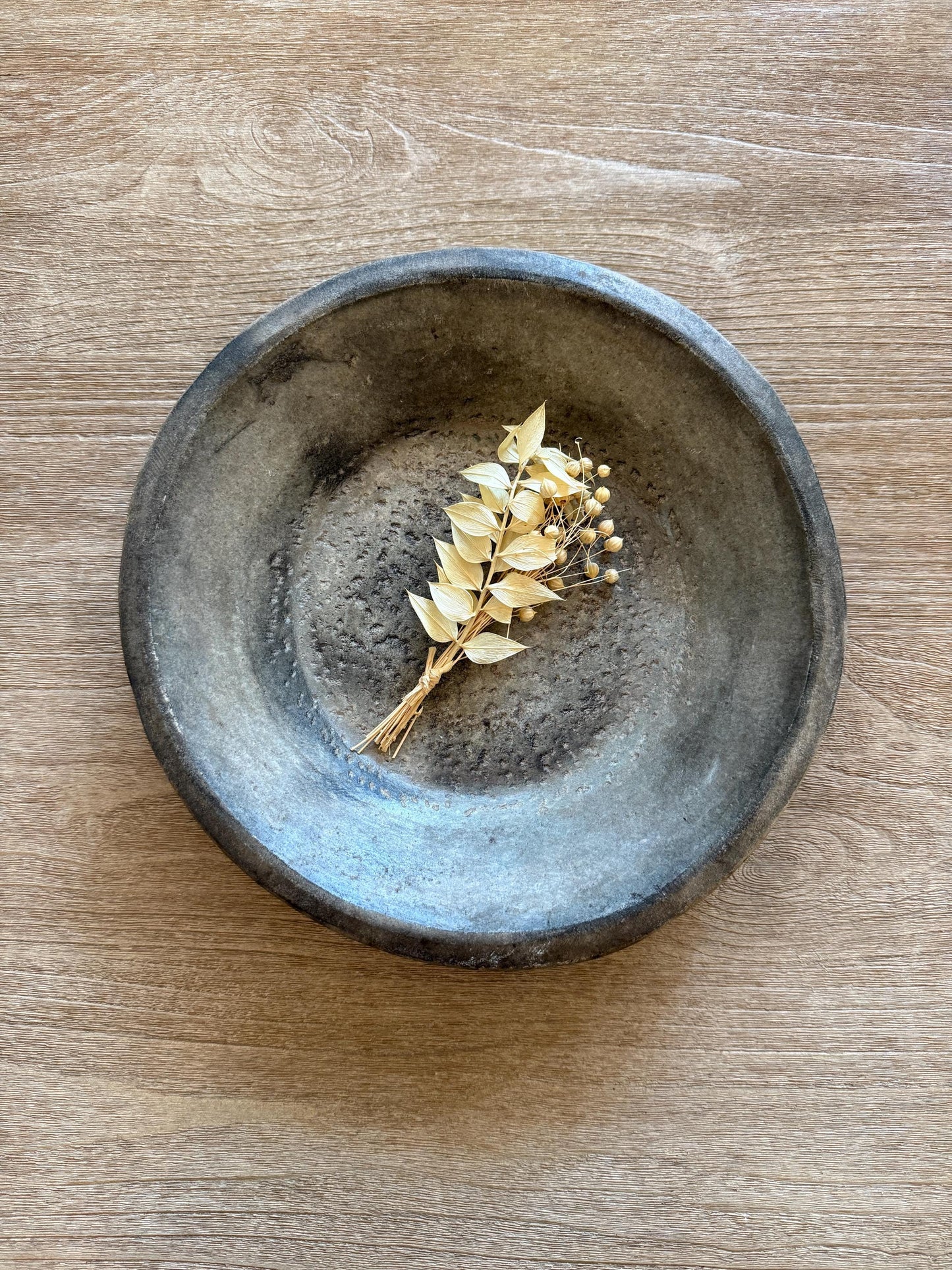 Large Vintage Raw Stone Bowl