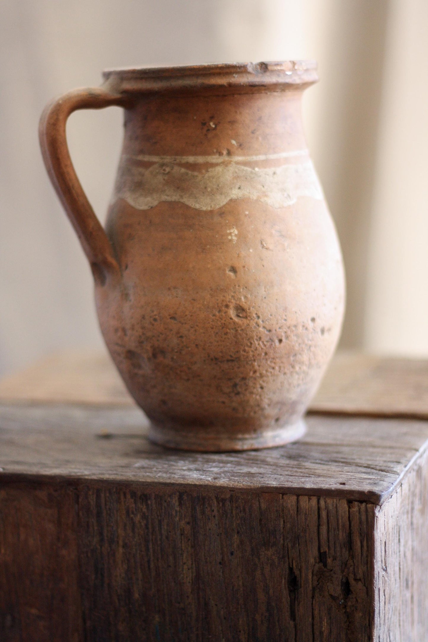 Small Vintage Turkish Olive Jar / Vase