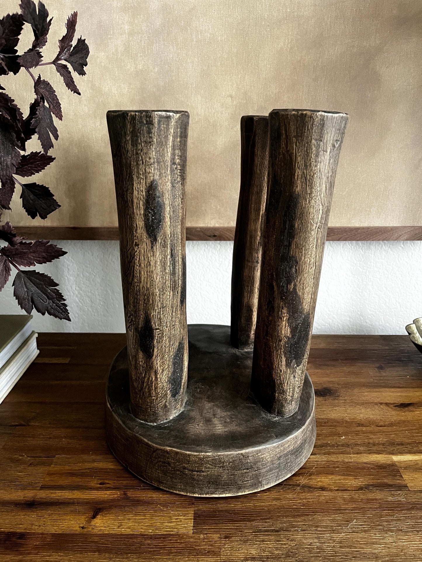 Round Vintage African Senufo Stool Large