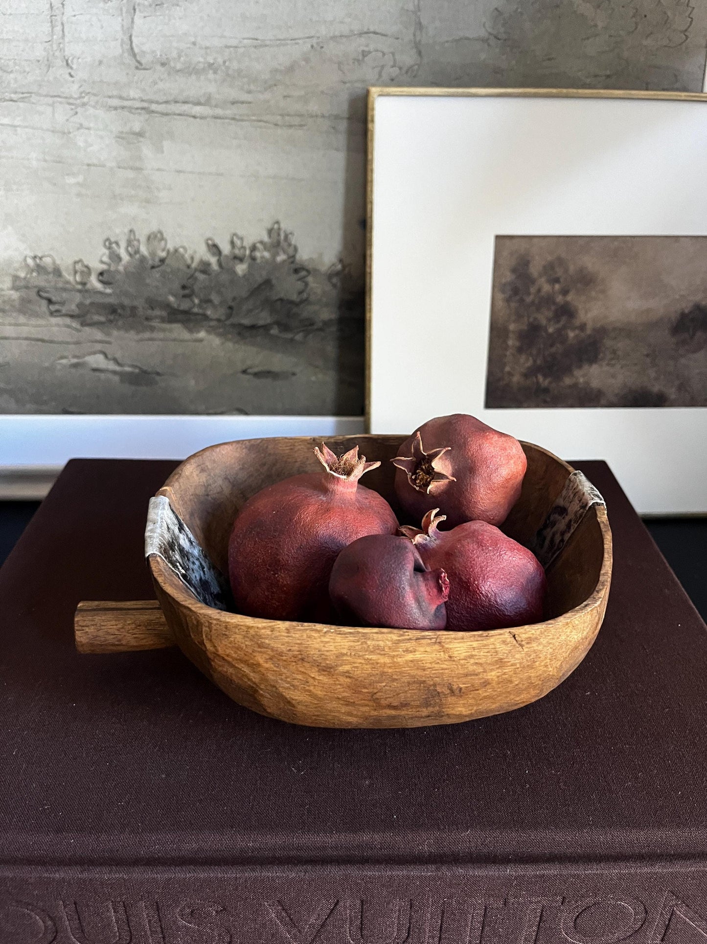 Vintage African Wooden Hand Carved Bowl