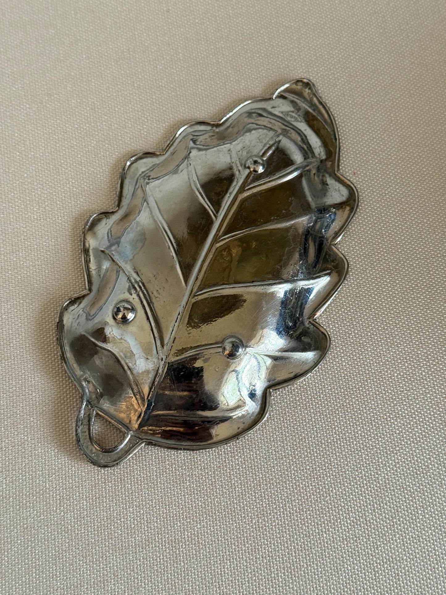 Vintage Silver Leaf Tray