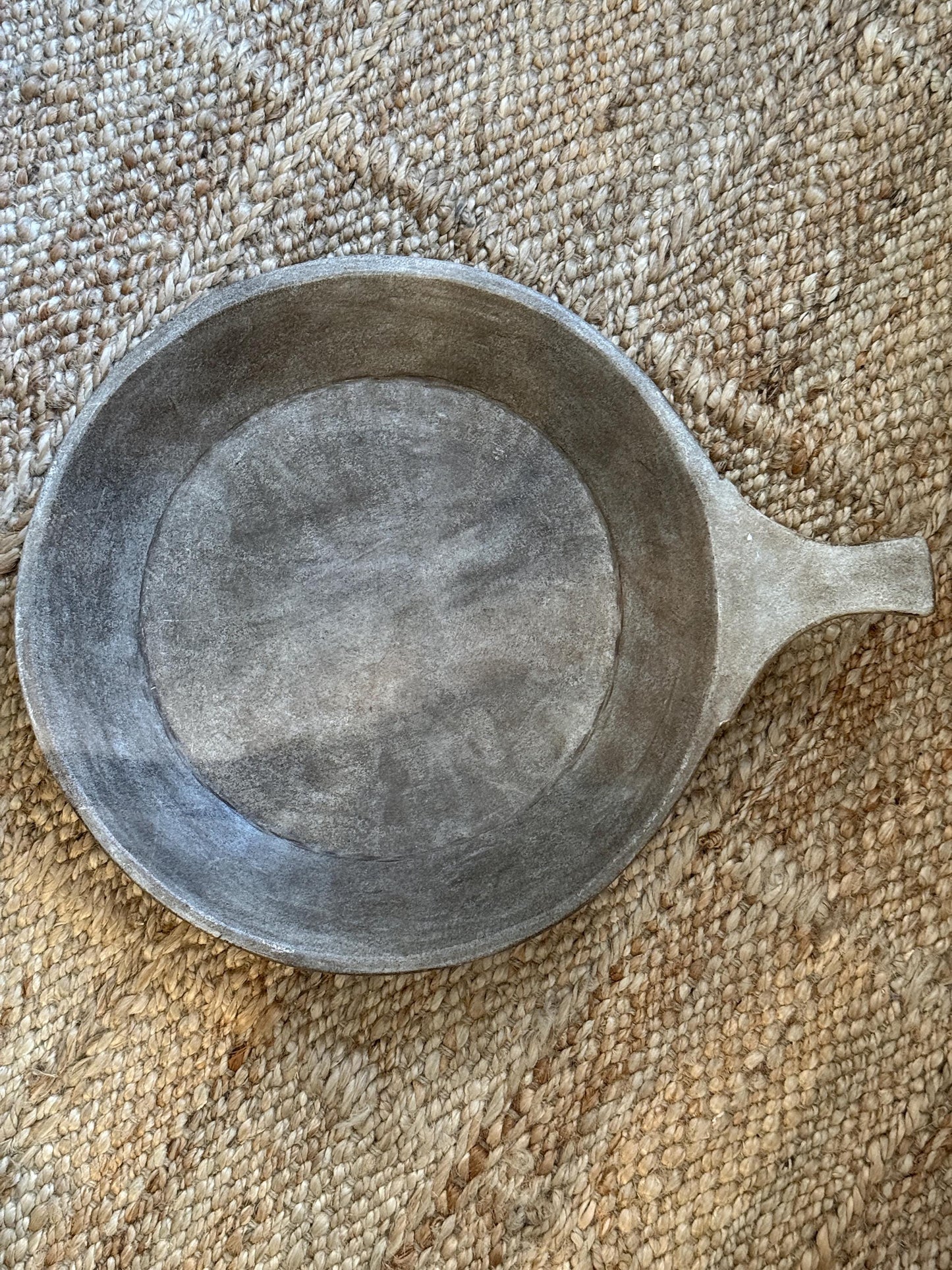 Large Antique Stone Parat Tray with Handle