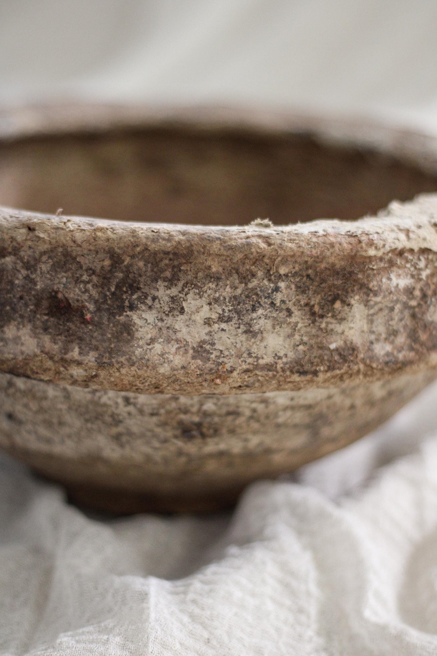 Large Vintage Paper Mache Bowl