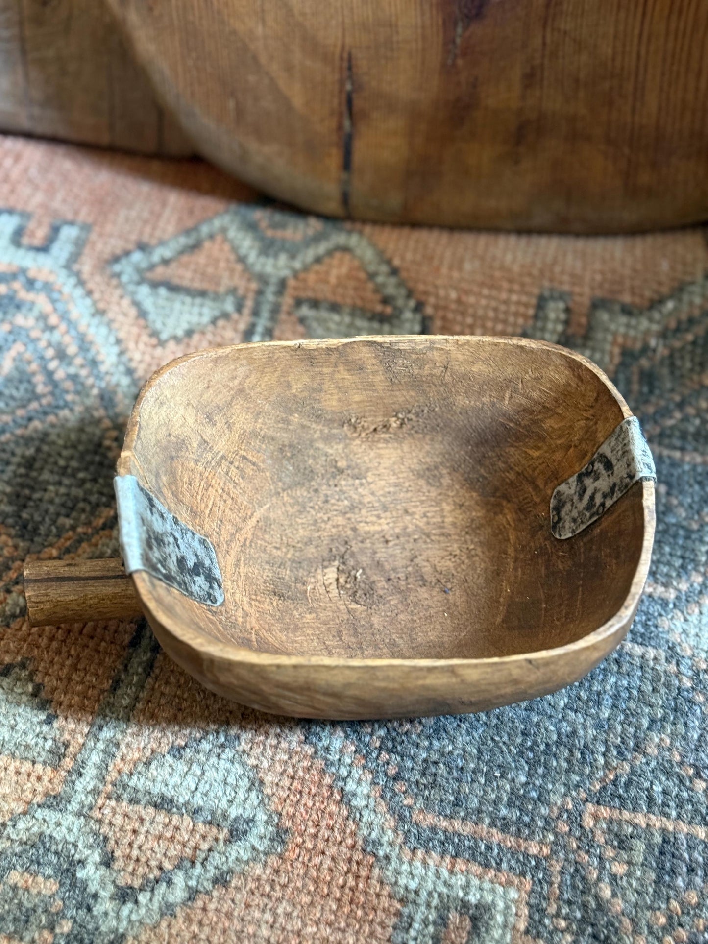 Vintage African Wooden Hand Carved Bowl