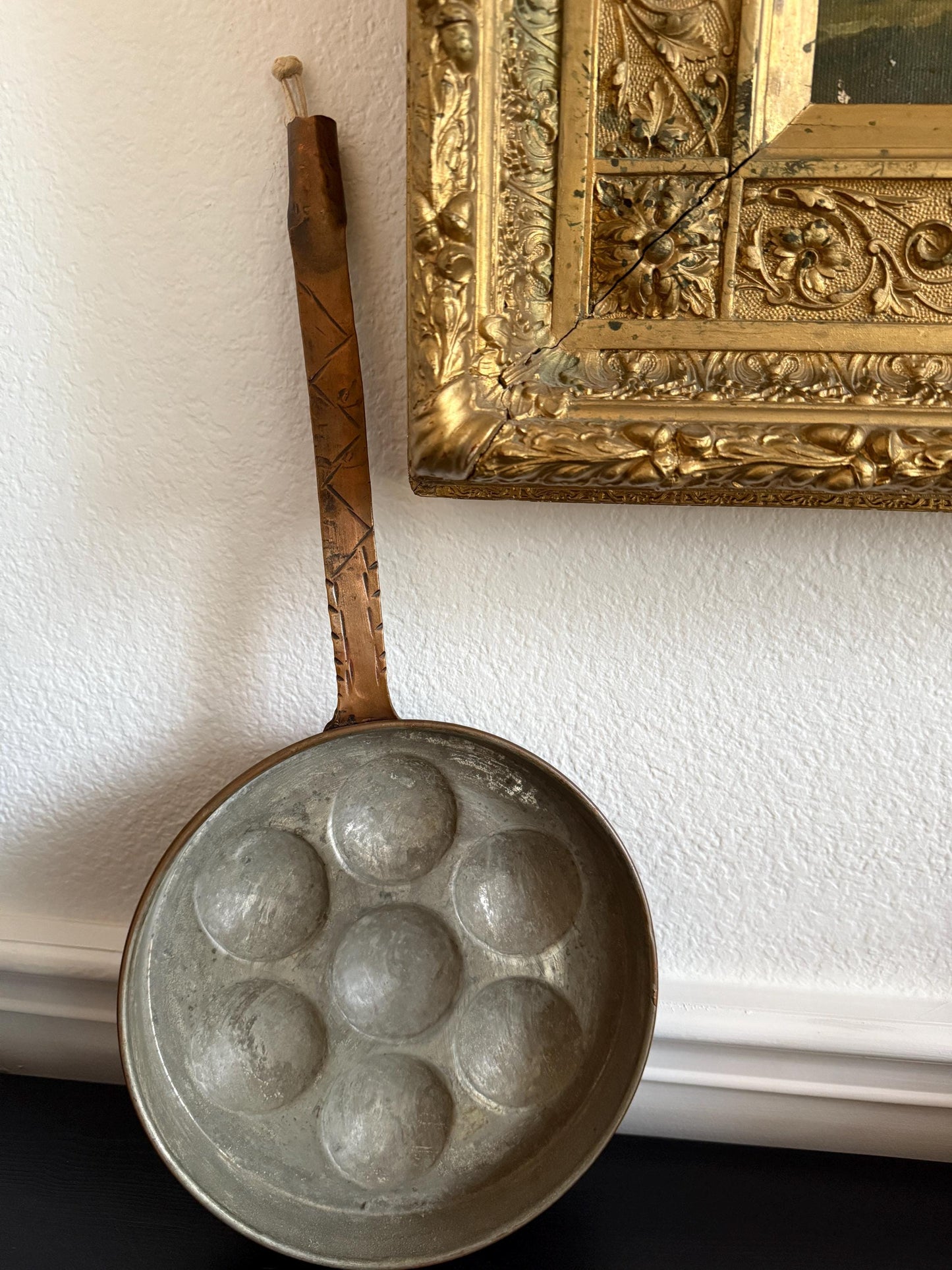 Vintage Copper Escargot Pot Egg Pan