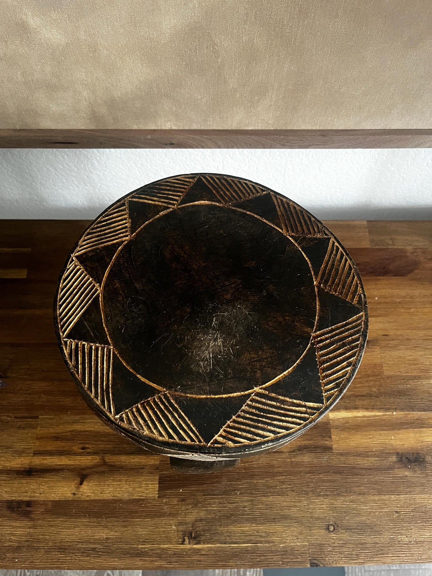 Rare Vintage African Baga Round Stool