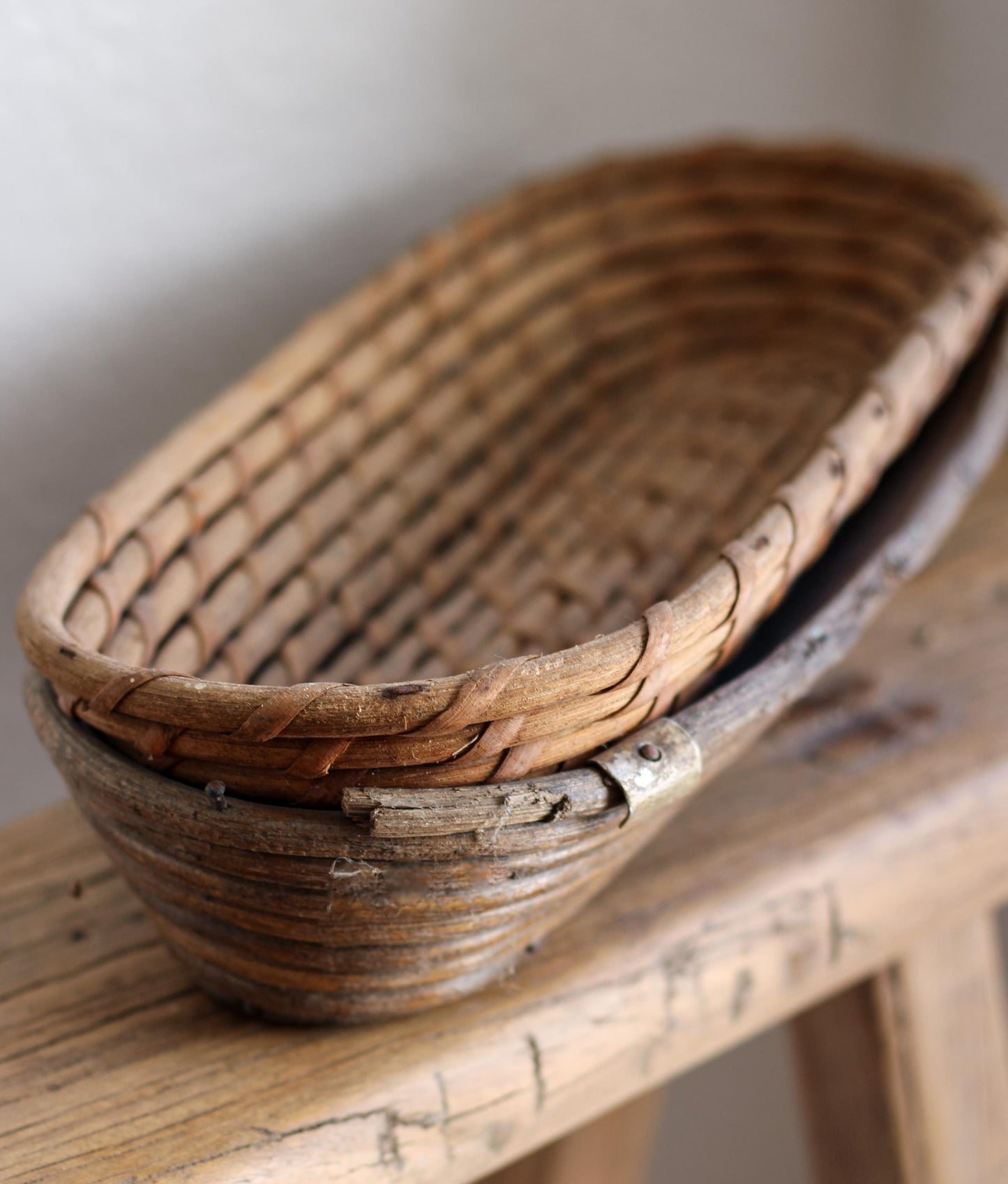 Vintage French Bread Proofing Basket