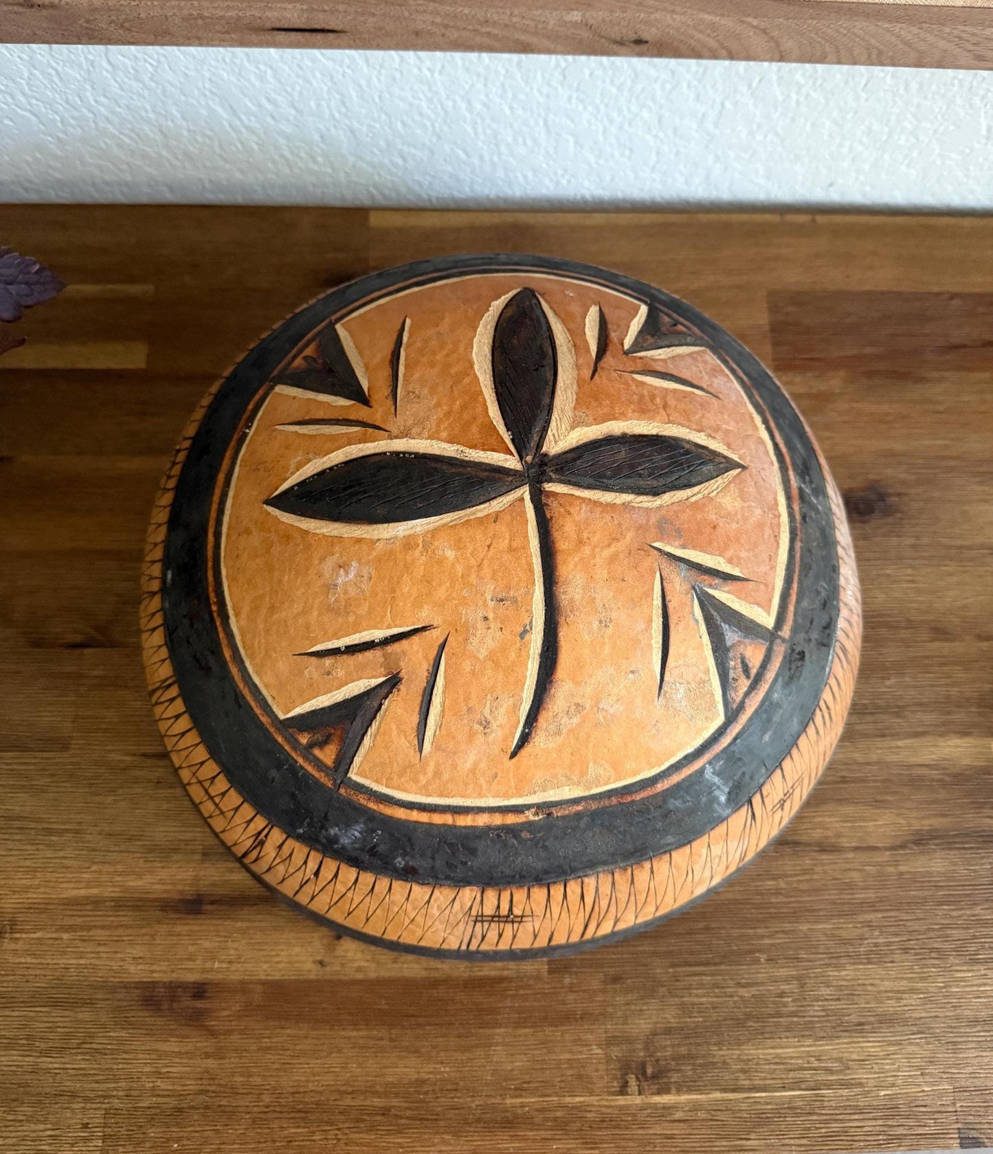 African Calabash Gourd Bowl from Nigeria