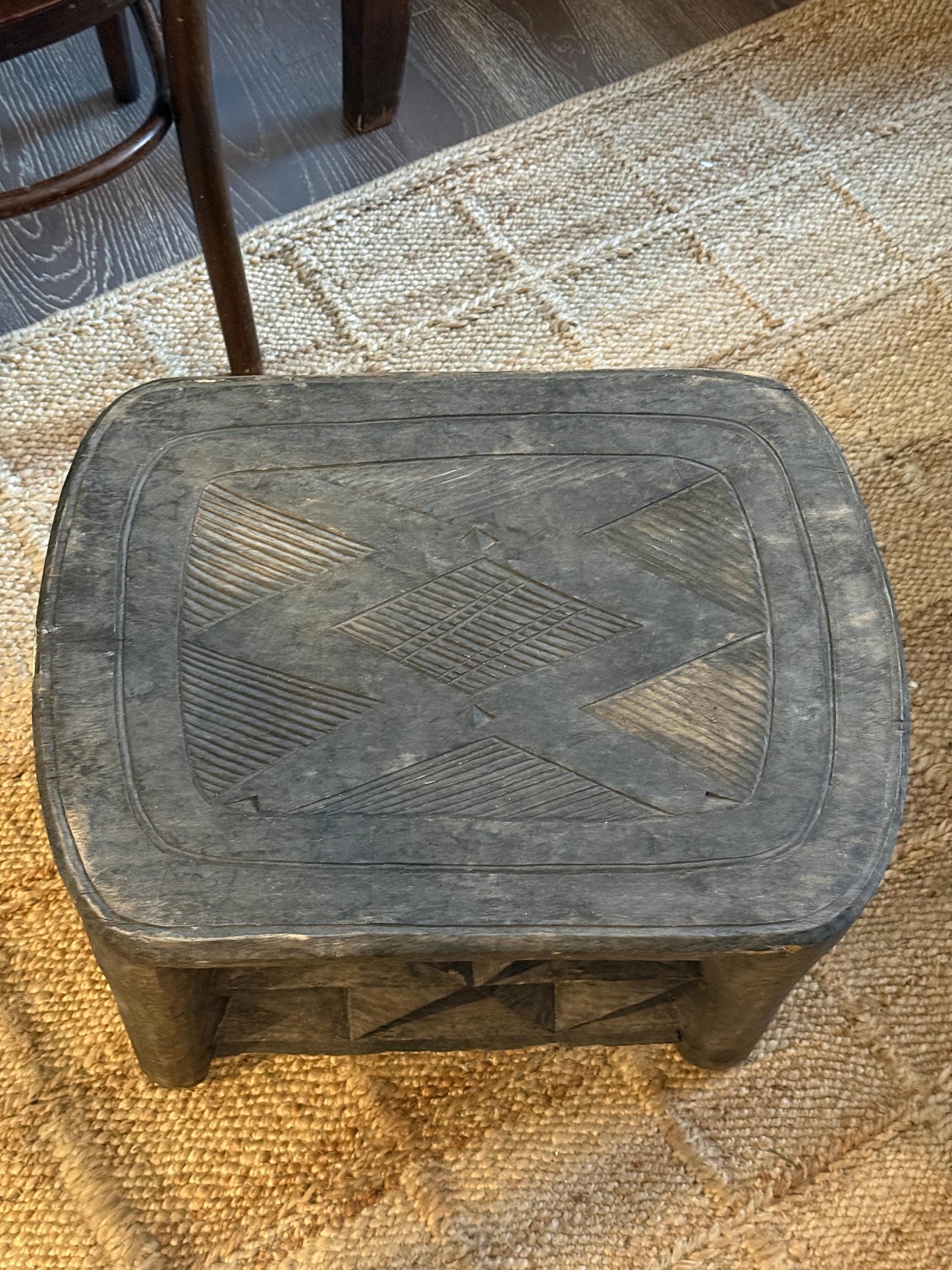 Antique African Carved Nupe Table