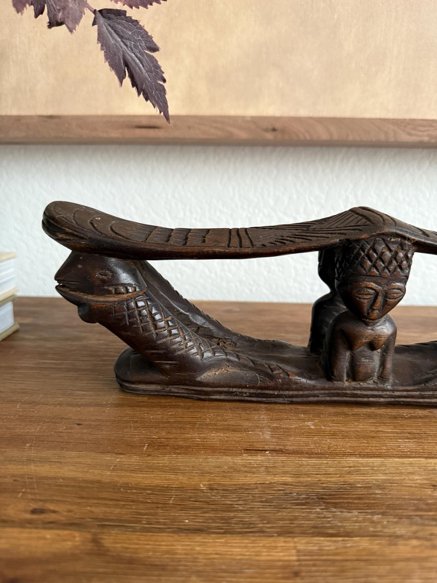 Hand Carved Chokwe Double Headrest Congo