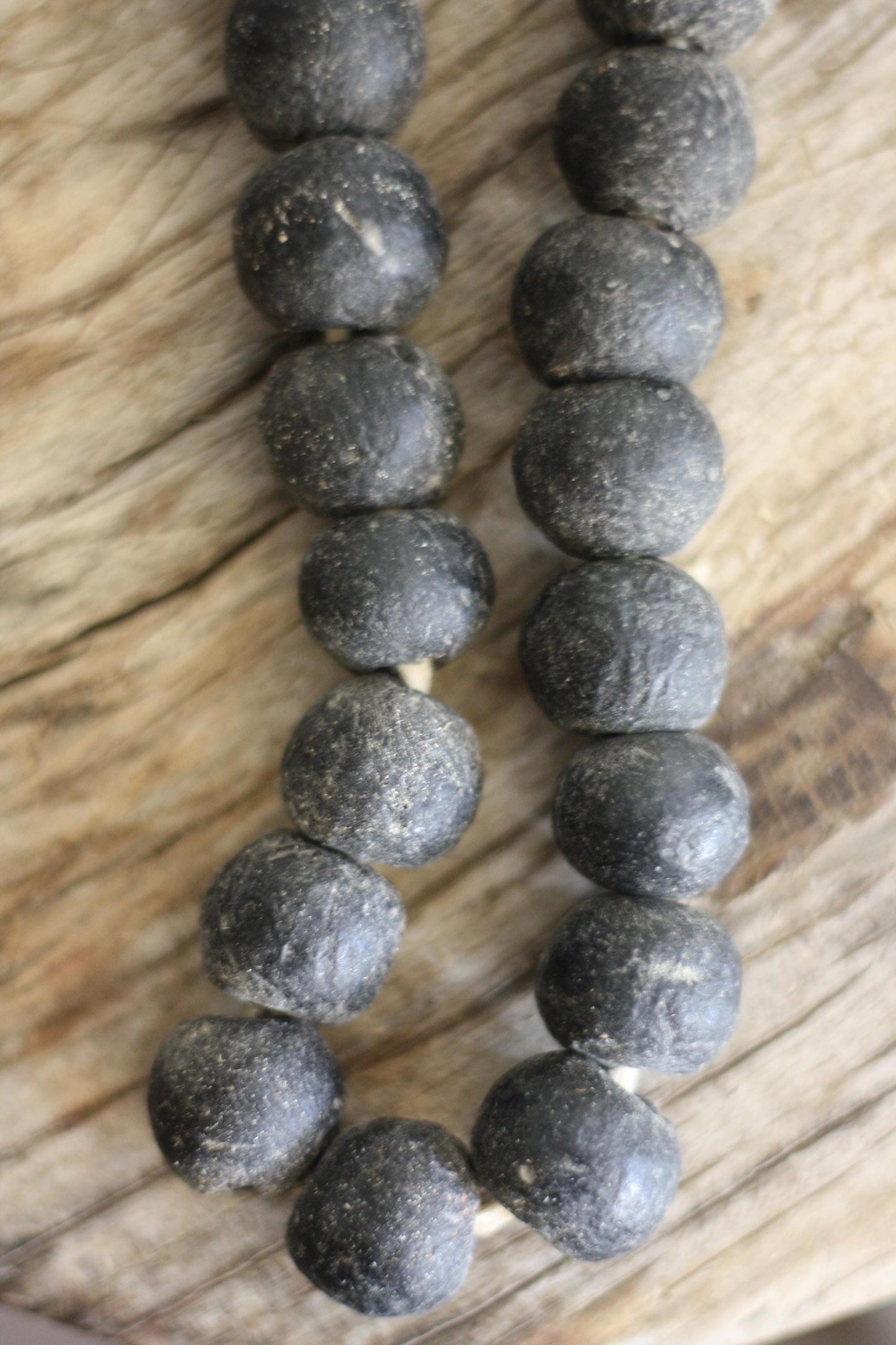 Vintage African Bead Strand Black