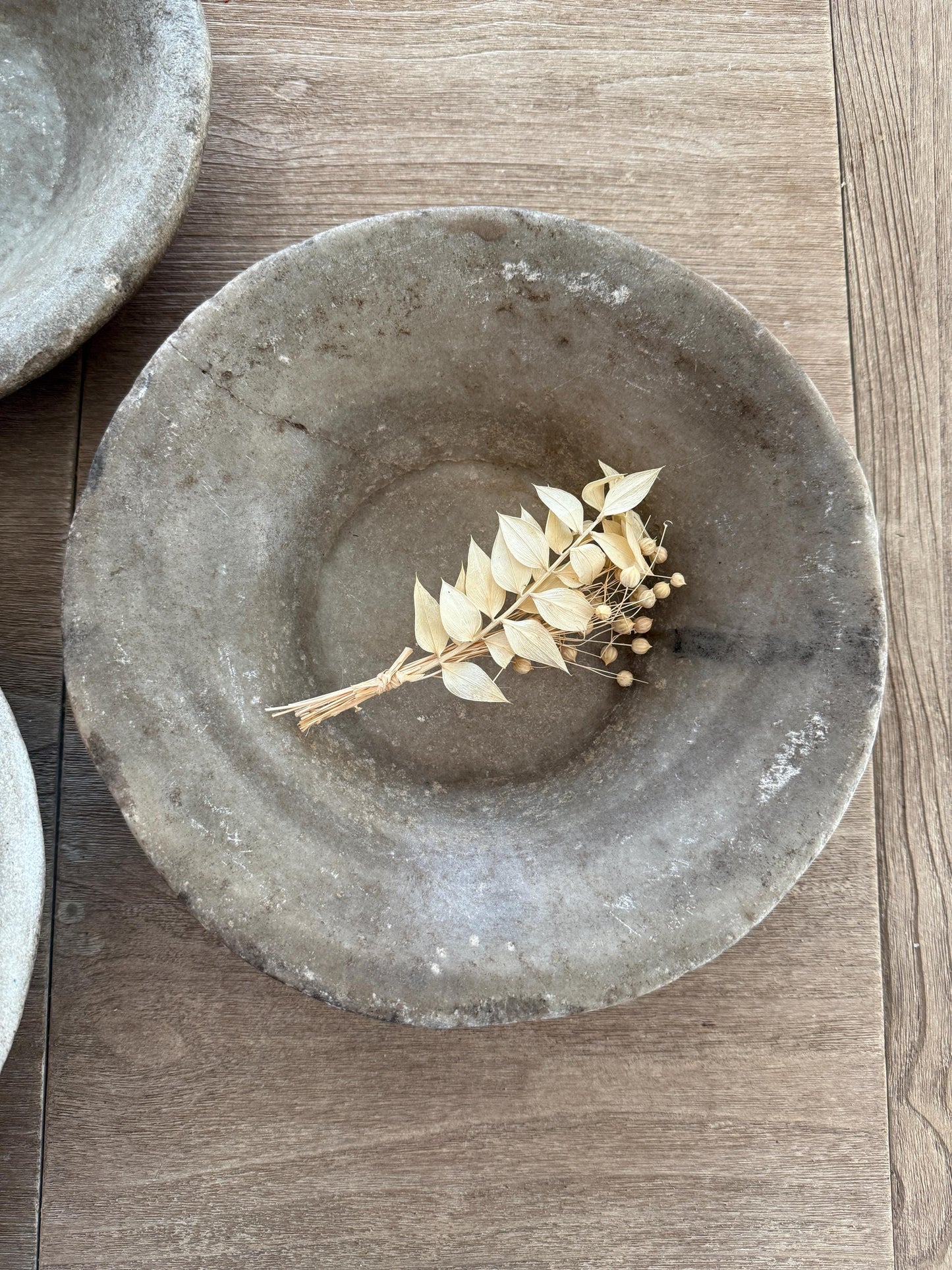 Large Vintage Raw Stone Bowl