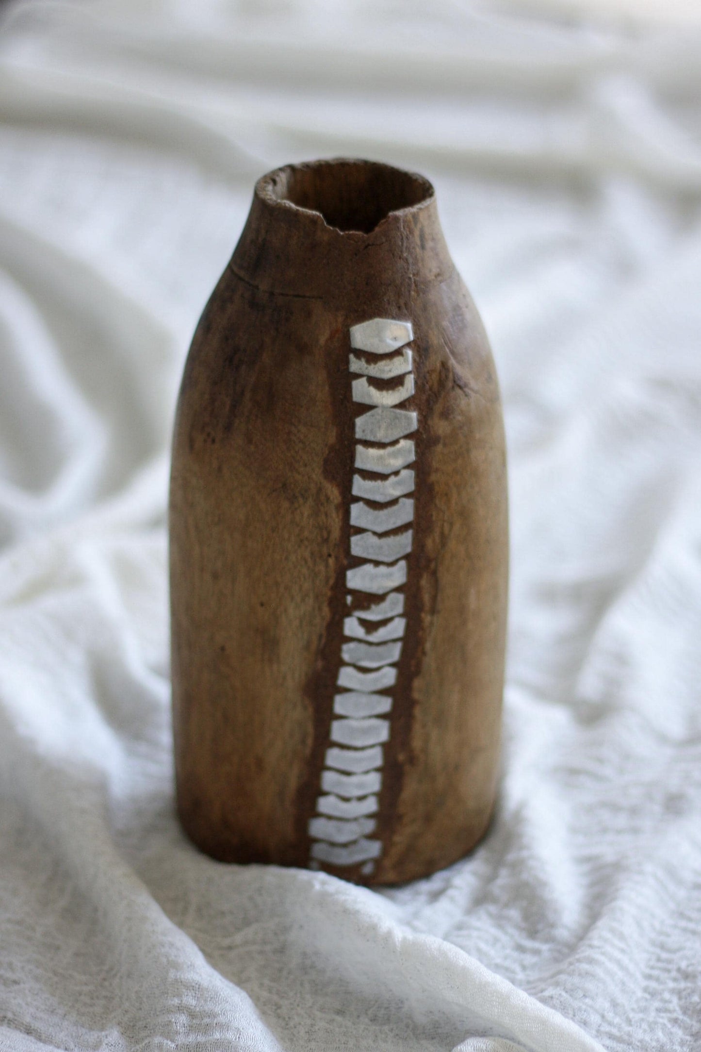 Vintage African Tutsi Wooden Vase