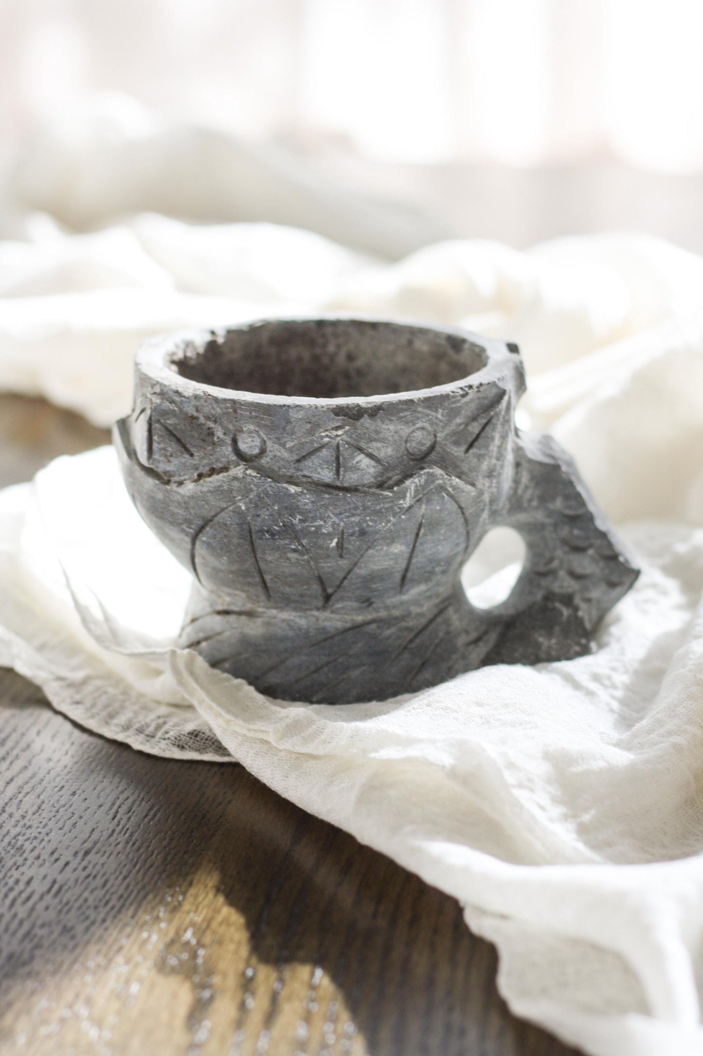 Ancient Carved Stone Vessel
