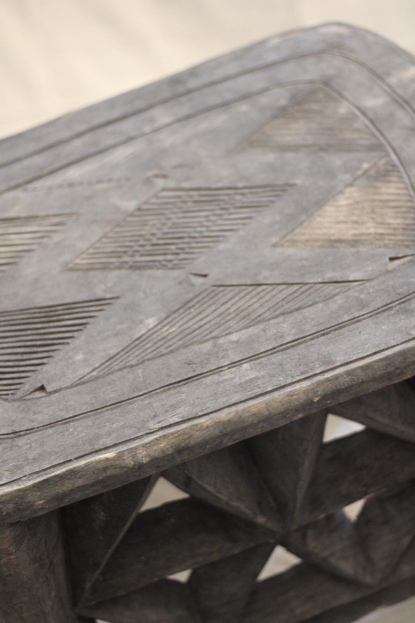 Antique African Carved Nupe Table