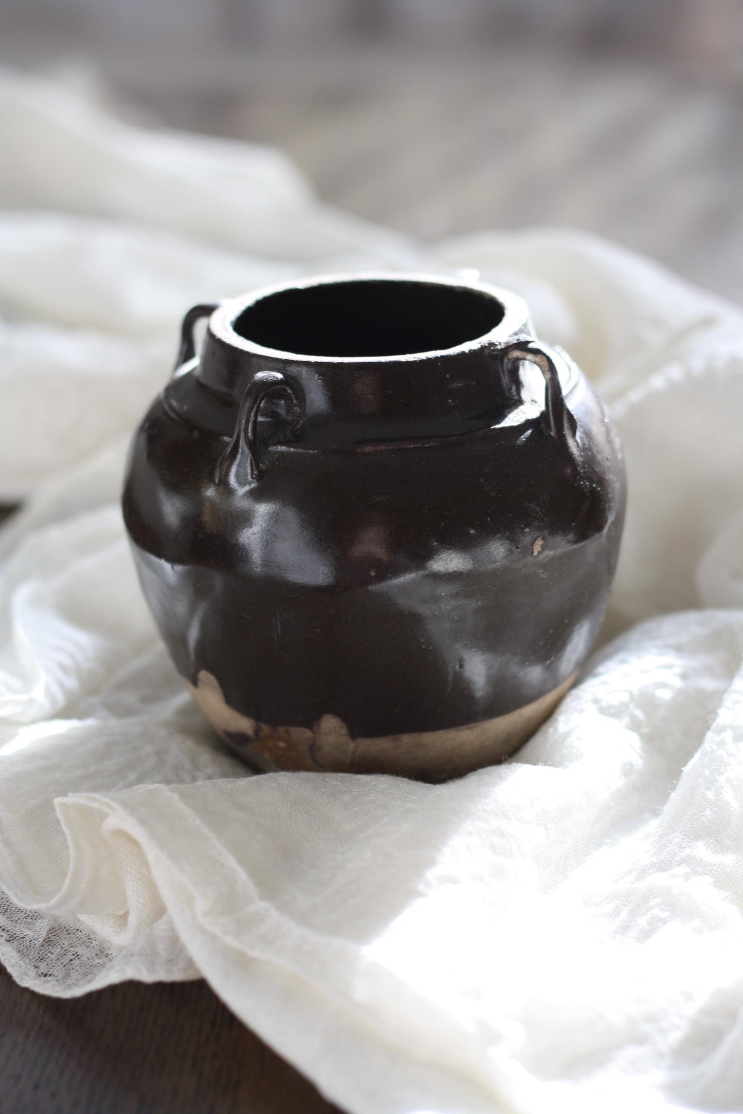 Antique Brown Chinese Pot Primitive Vessel