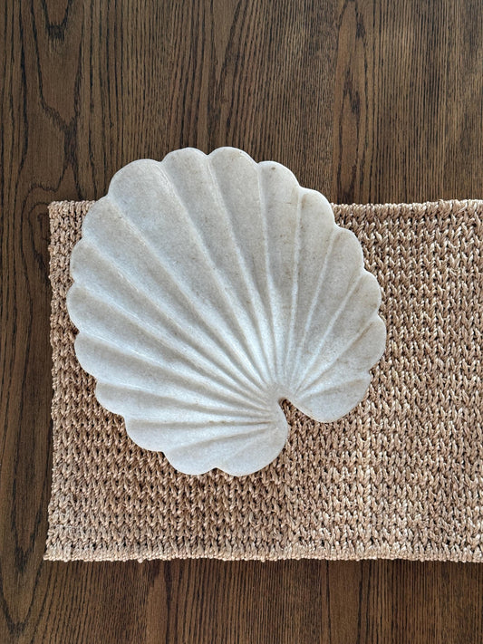 Large Marble Shell Bowl Platter