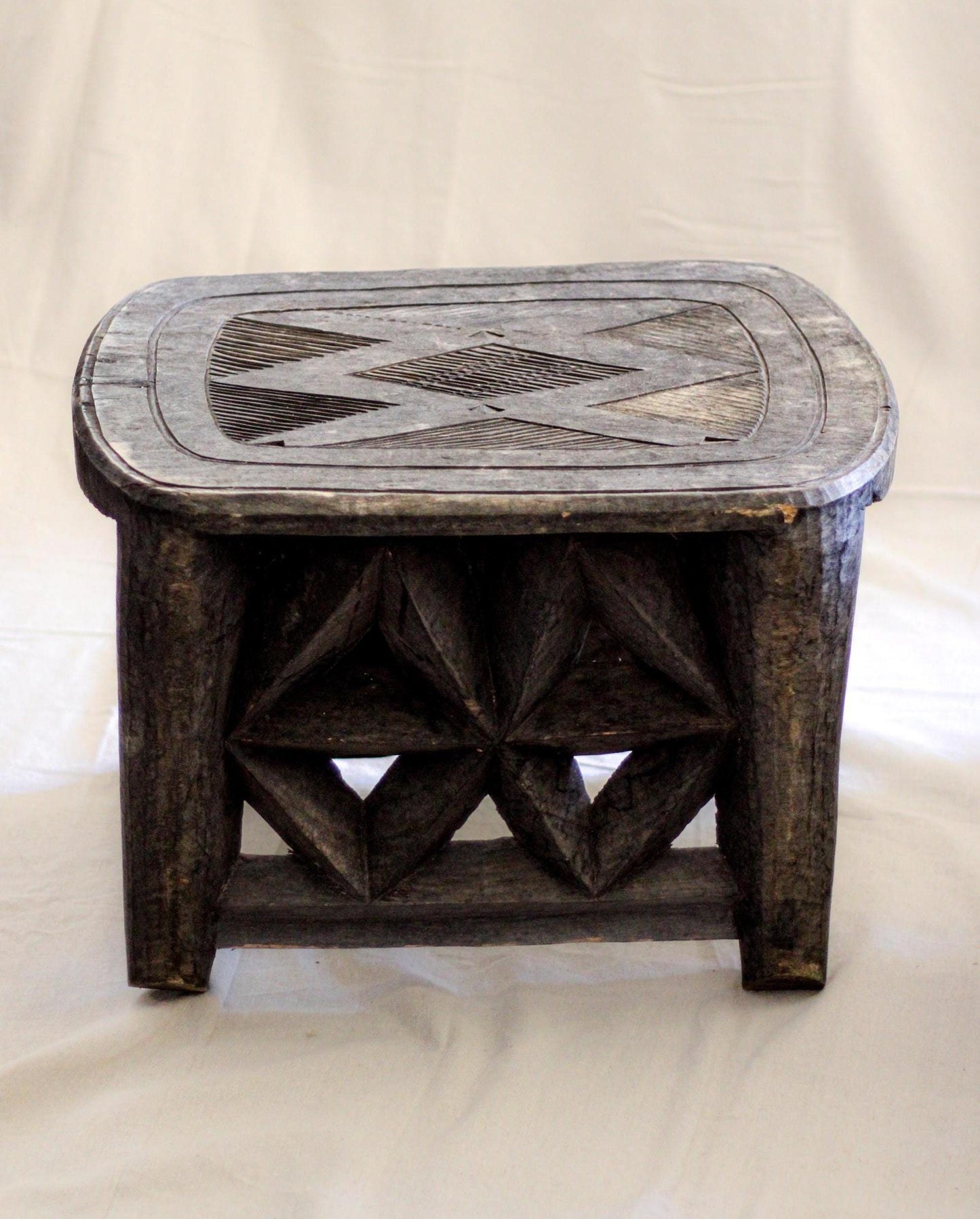 Antique African Carved Nupe Table