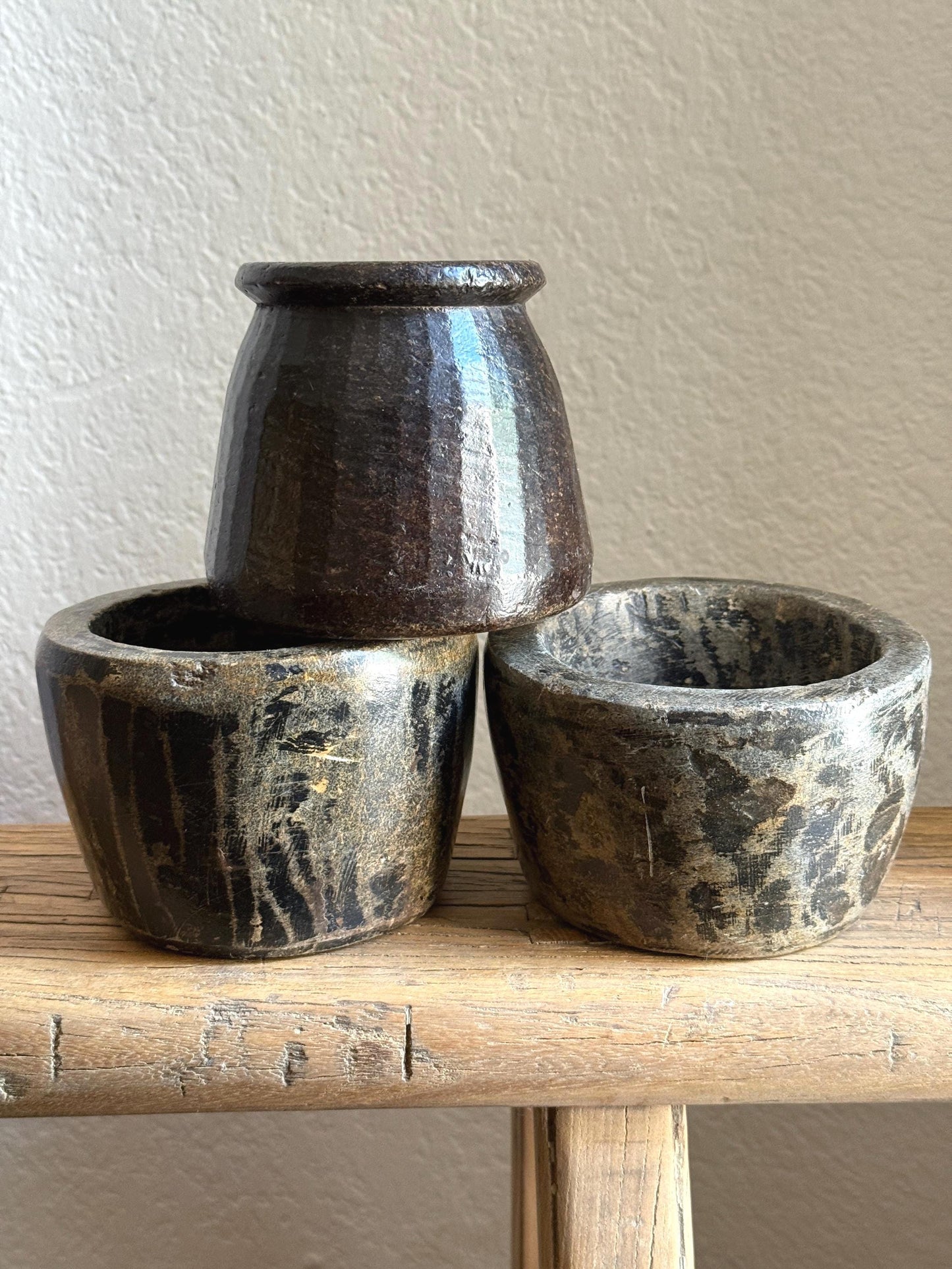 Vintage Stone Bowl / Stone Pickle Pot