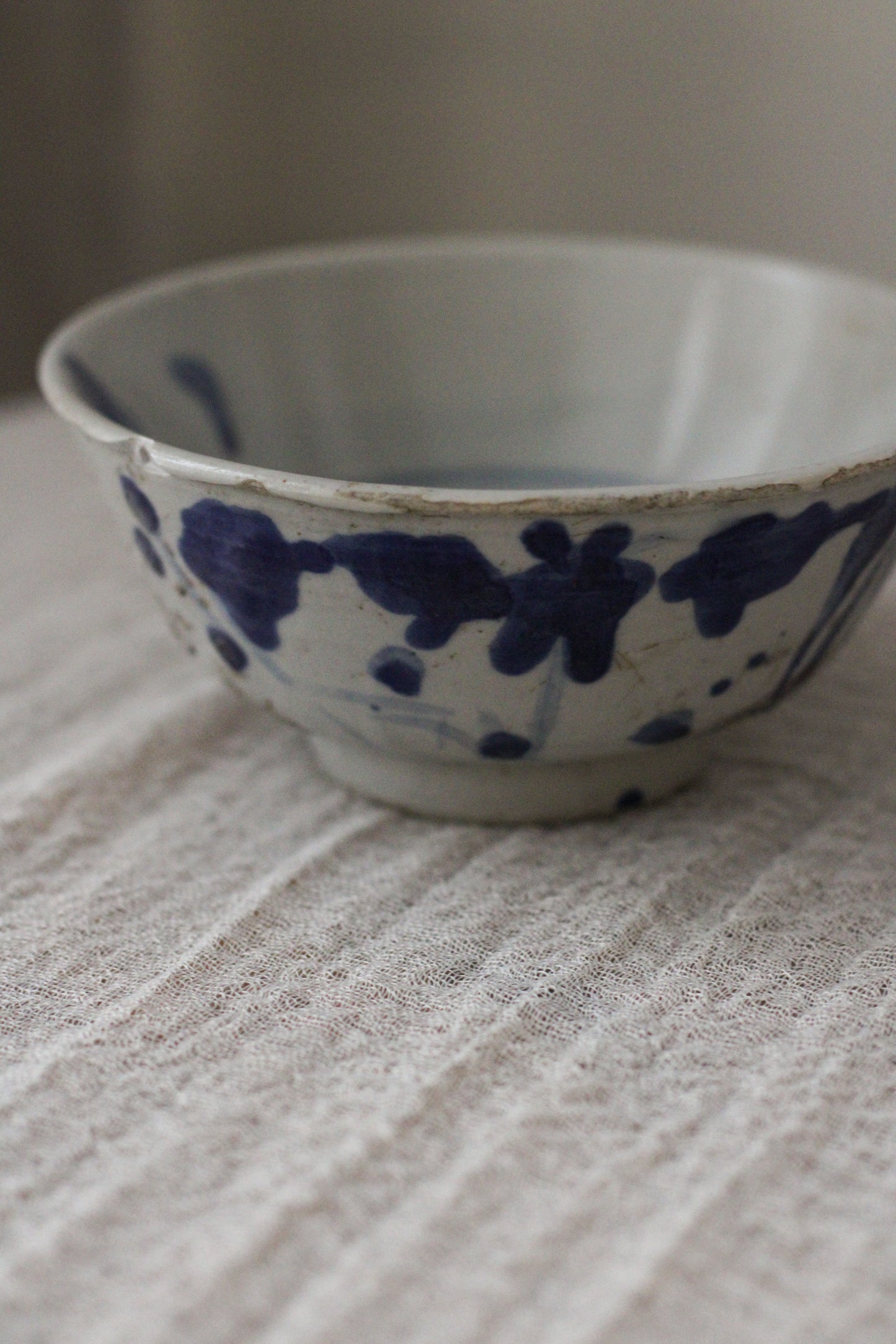 Antique Chinese Porcelain Bowl Blue White Provincial
