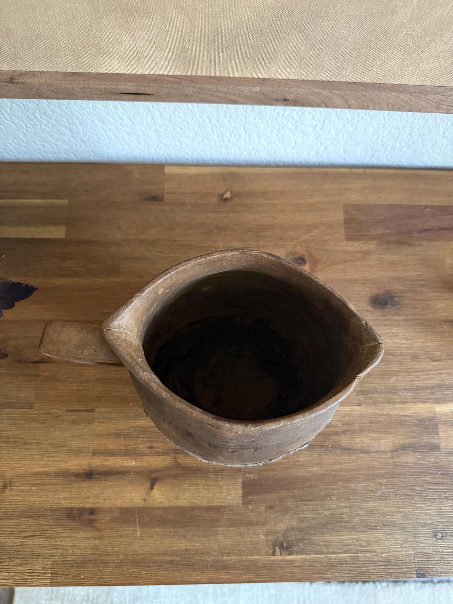 Antique African Wooden Village Pitcher