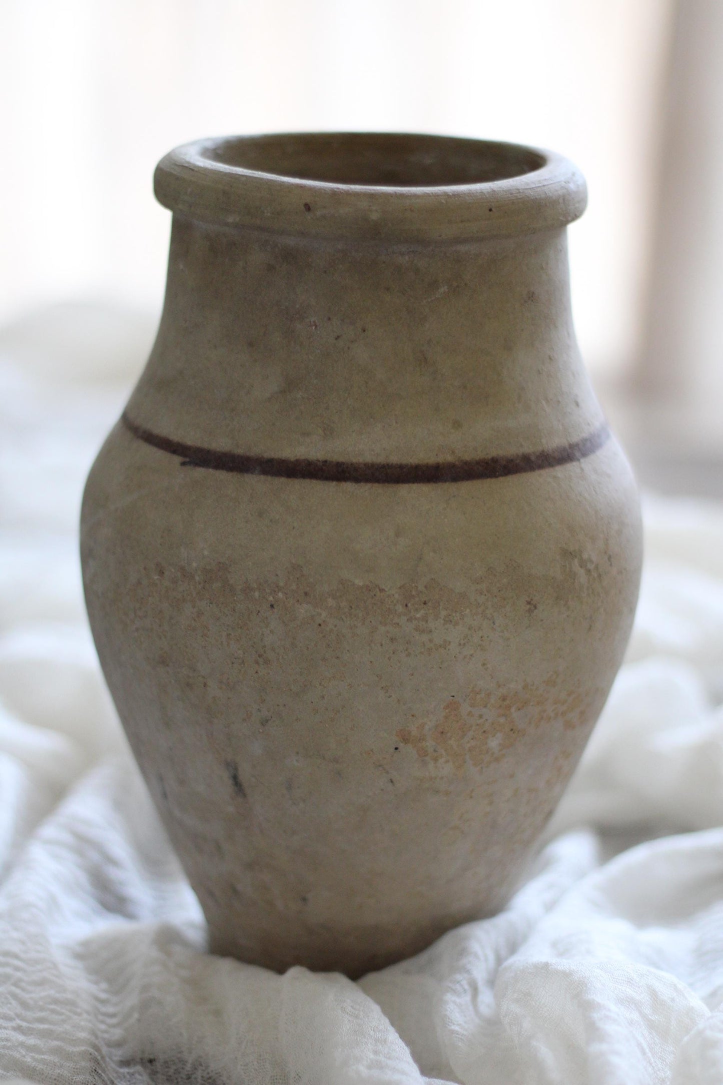 Vintage Turkish Avanos Vase / Olive Jar