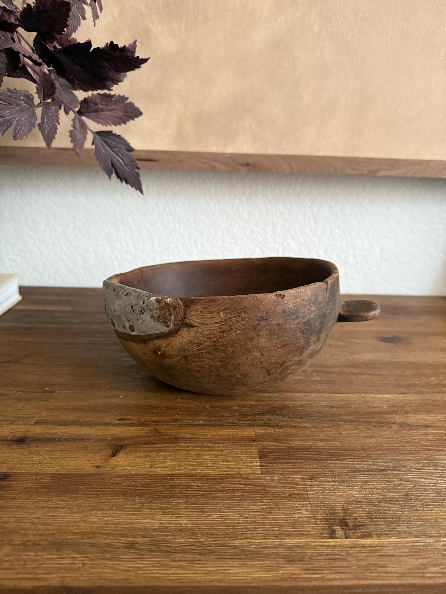 Vintage African Wooden Hand Carved Bowl