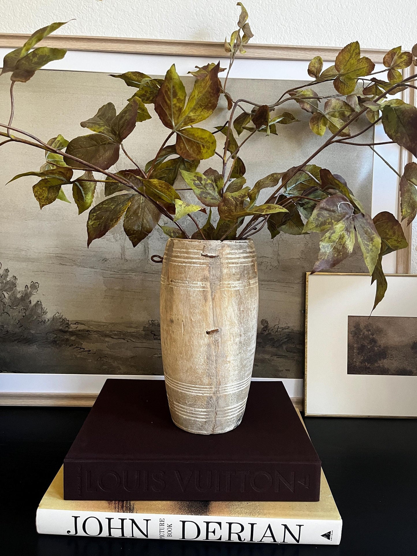 Antique Wooden Vase