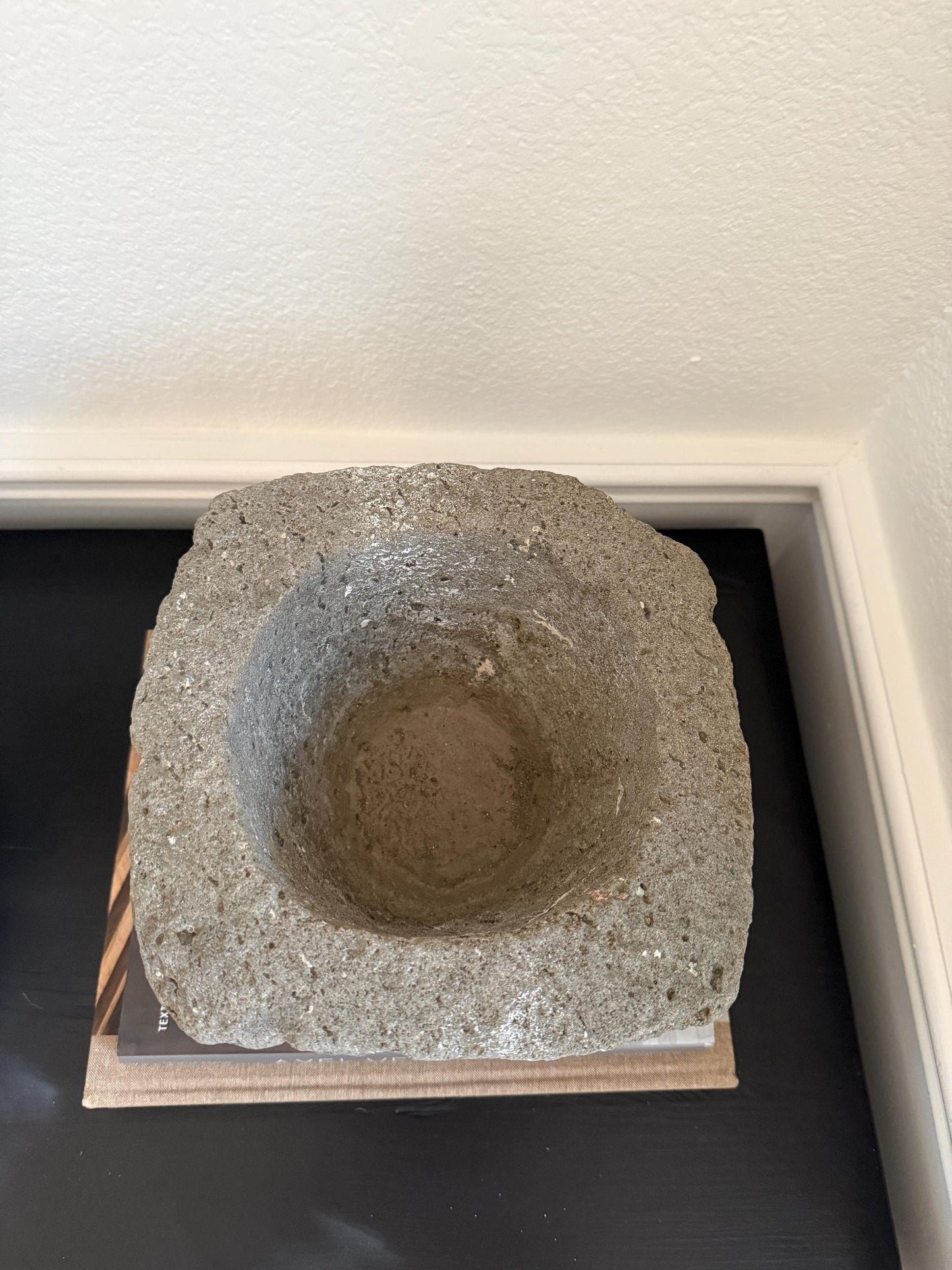 Large Vintage Stone Mortar Planter