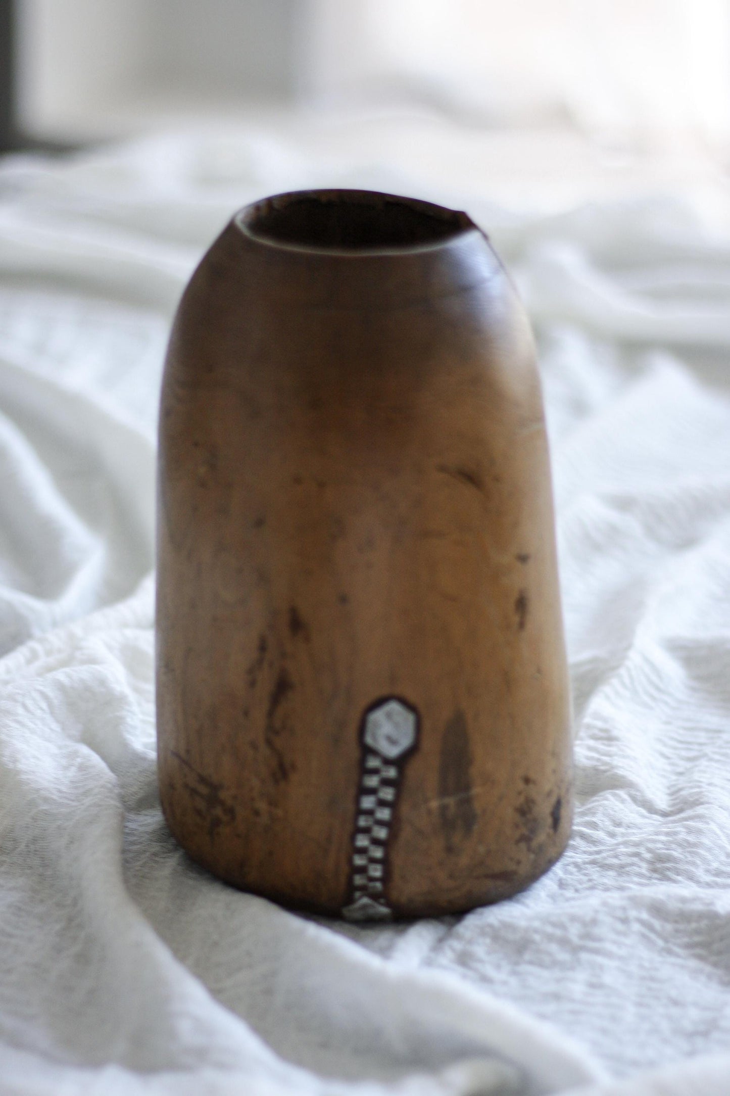 Vintage African Tutsi Wooden Vase