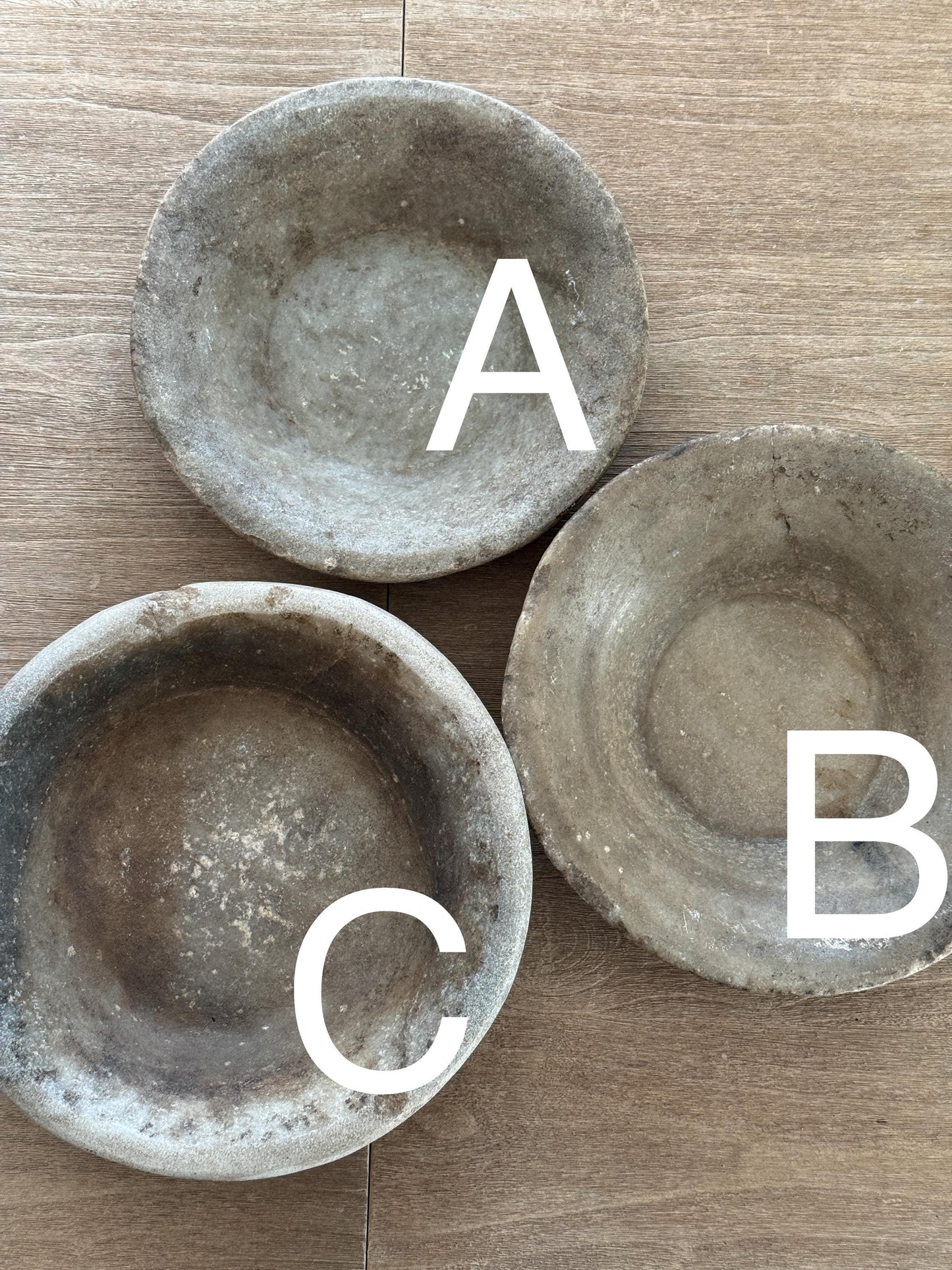 Large Vintage Raw Stone Bowl