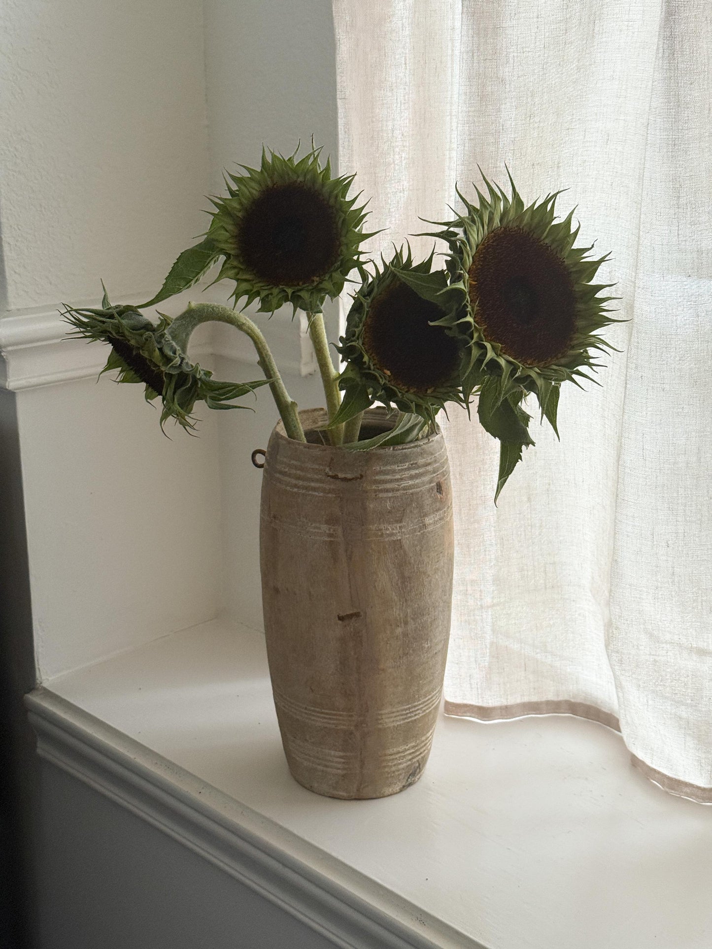 Antique Wooden Vase