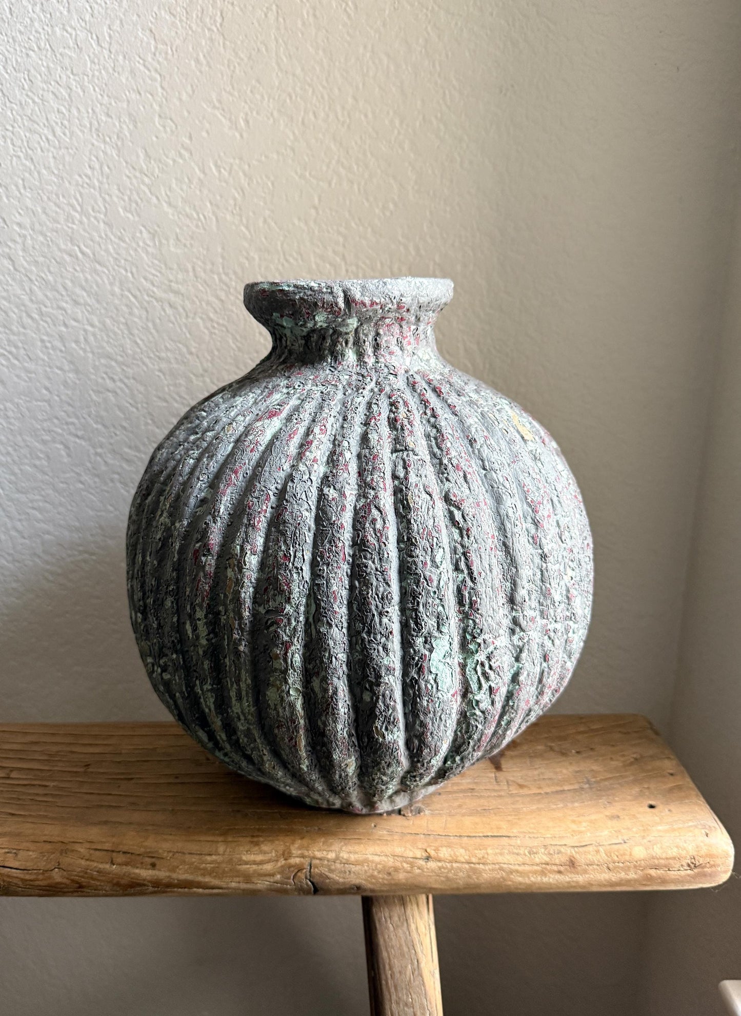 Large Vintage Paper Mache Vase