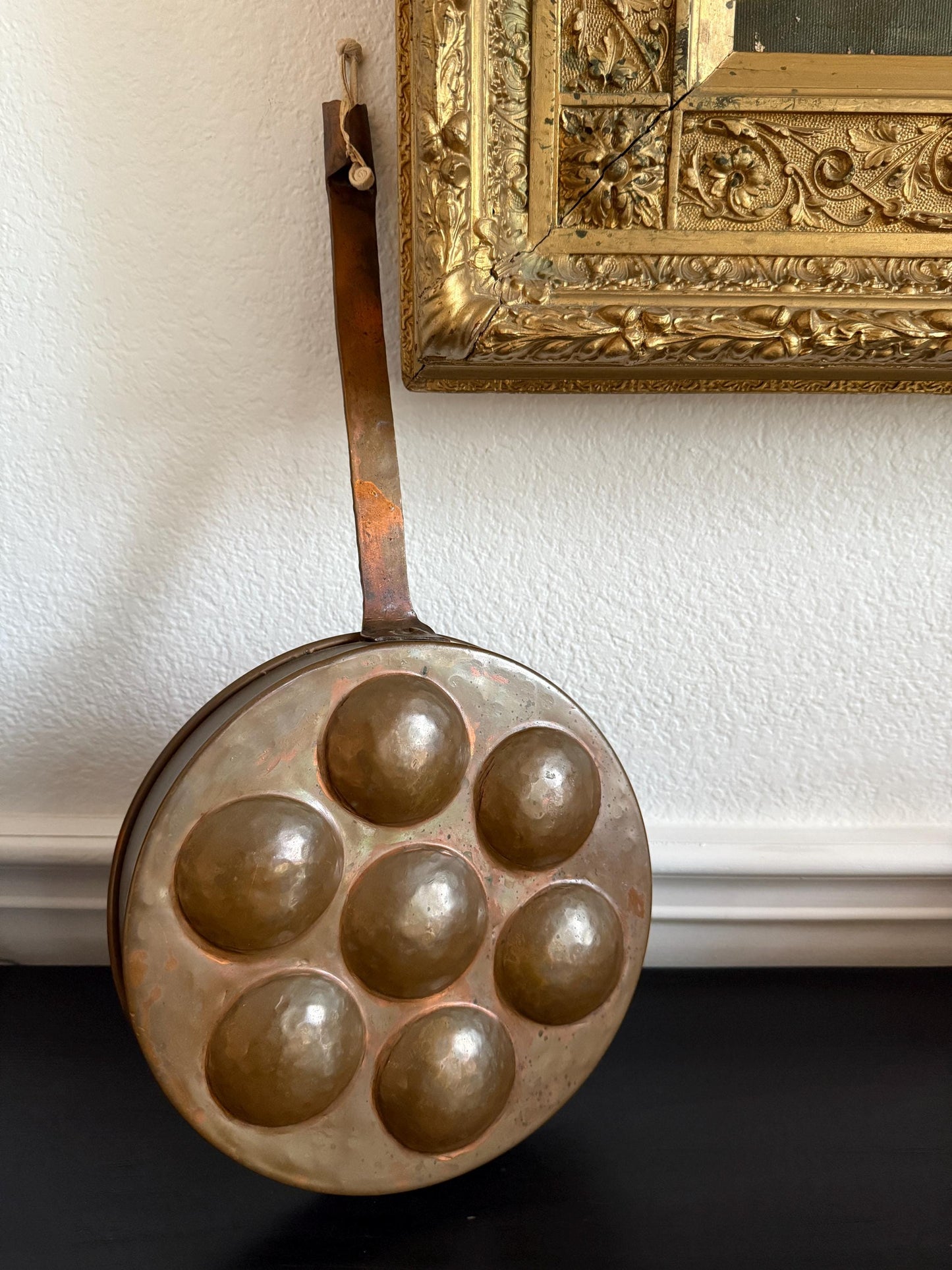 Vintage Copper Escargot Pot Egg Pan