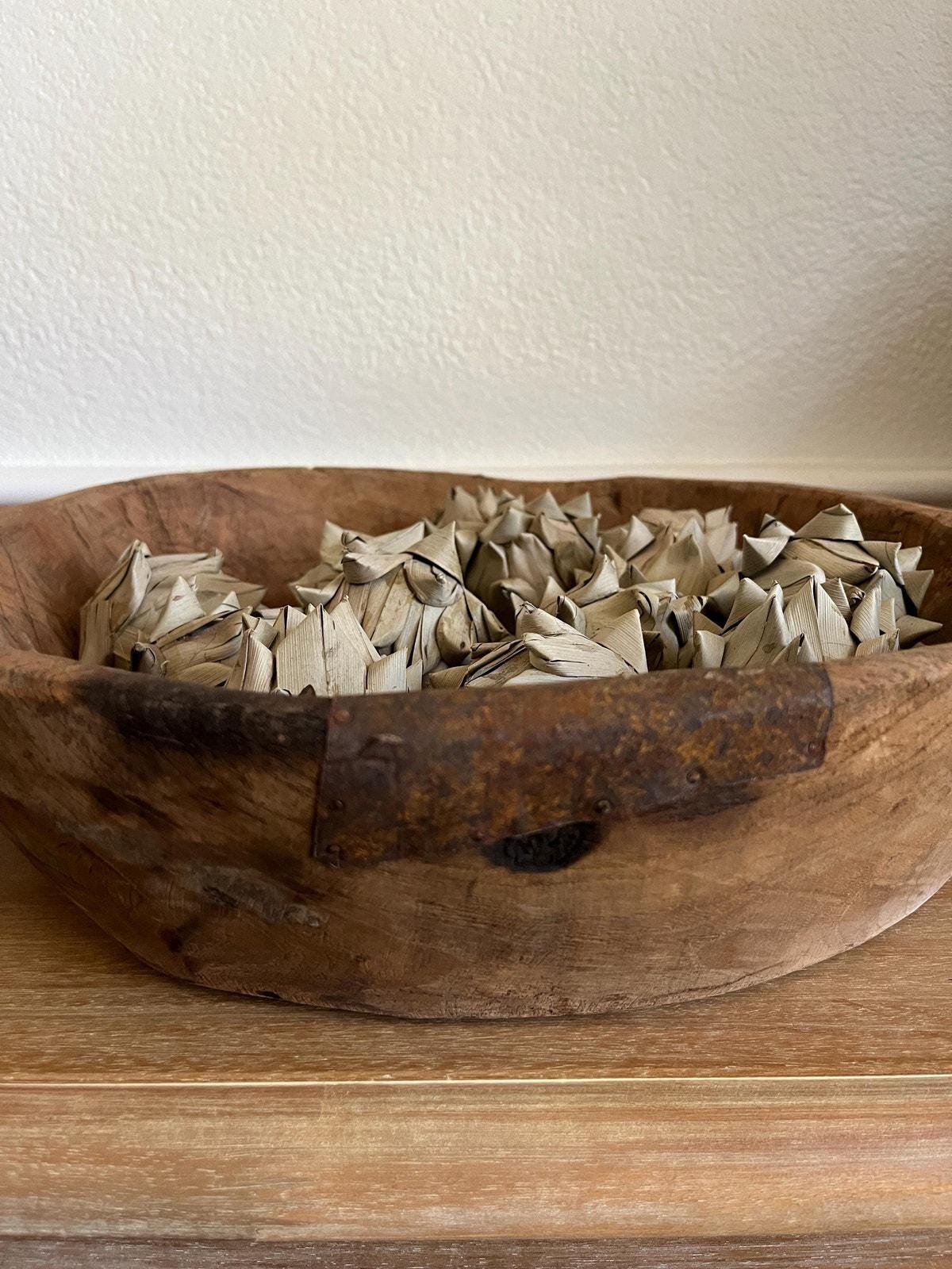 Large Vintage Wood Parat Bowl