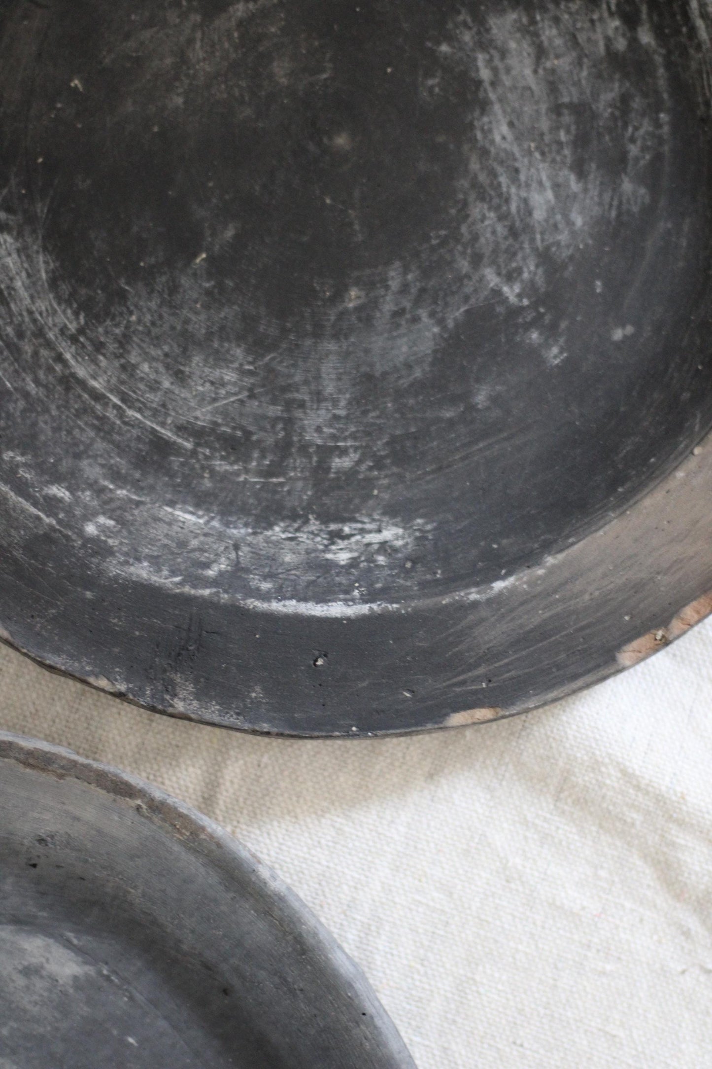 Vintage Black Clay Plate