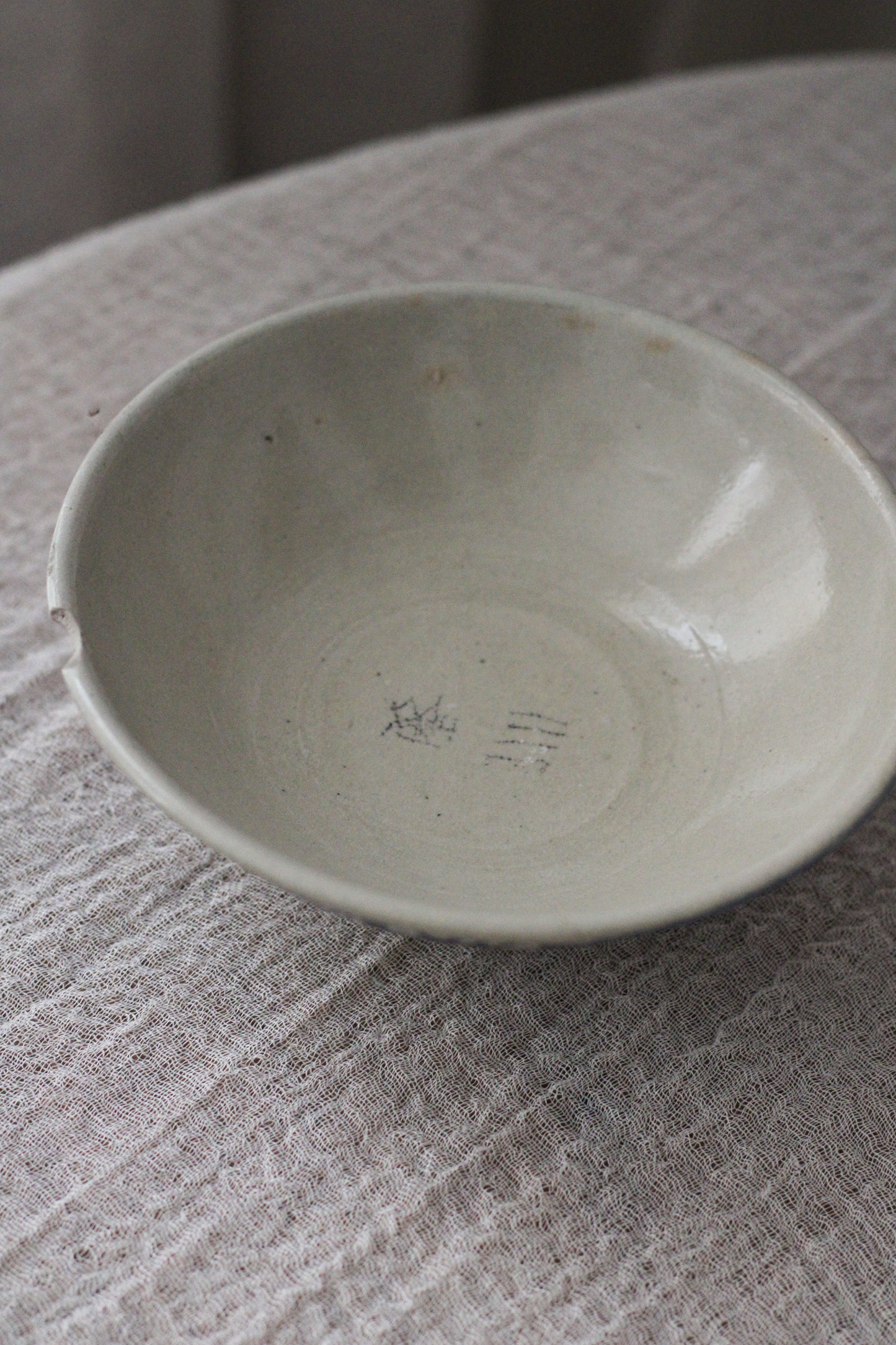 Antique Chinese Porcelain Bowl Blue White Floral Double Happiness