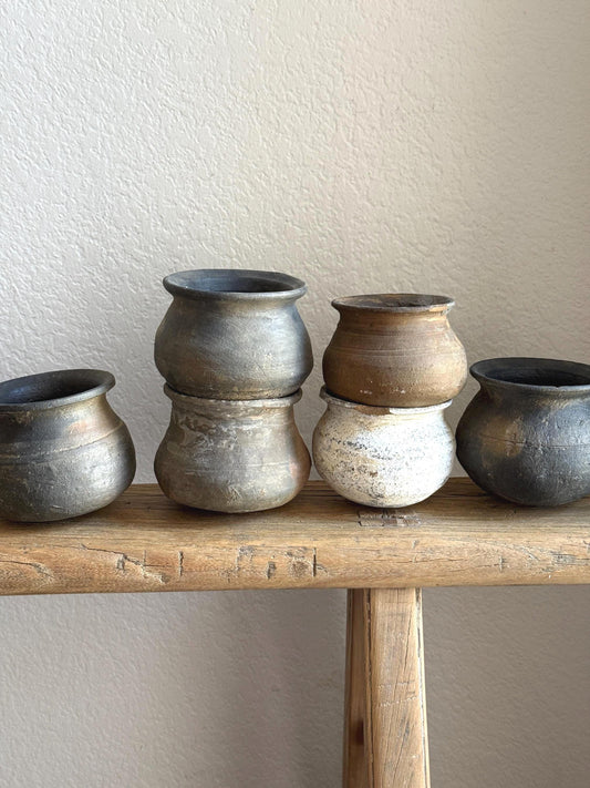 Small Vintage Clay Pot Vessel