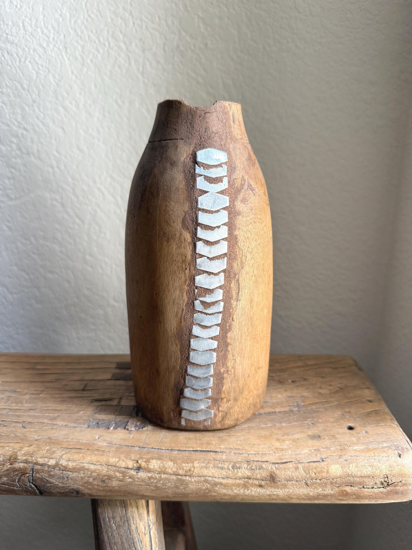 Vintage African Tutsi Wooden Vase