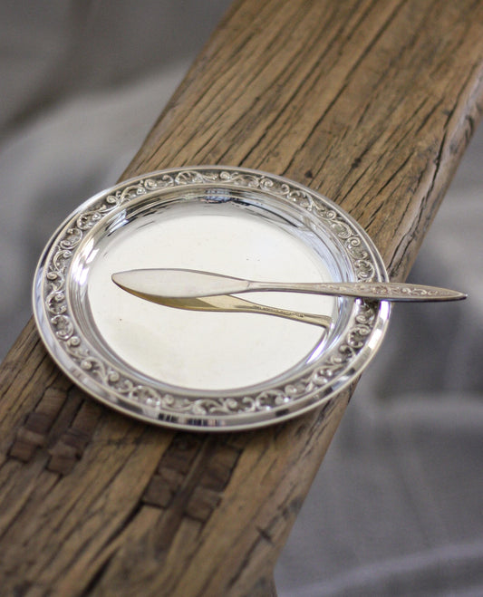 Vintage Silver Bread and Butter Set