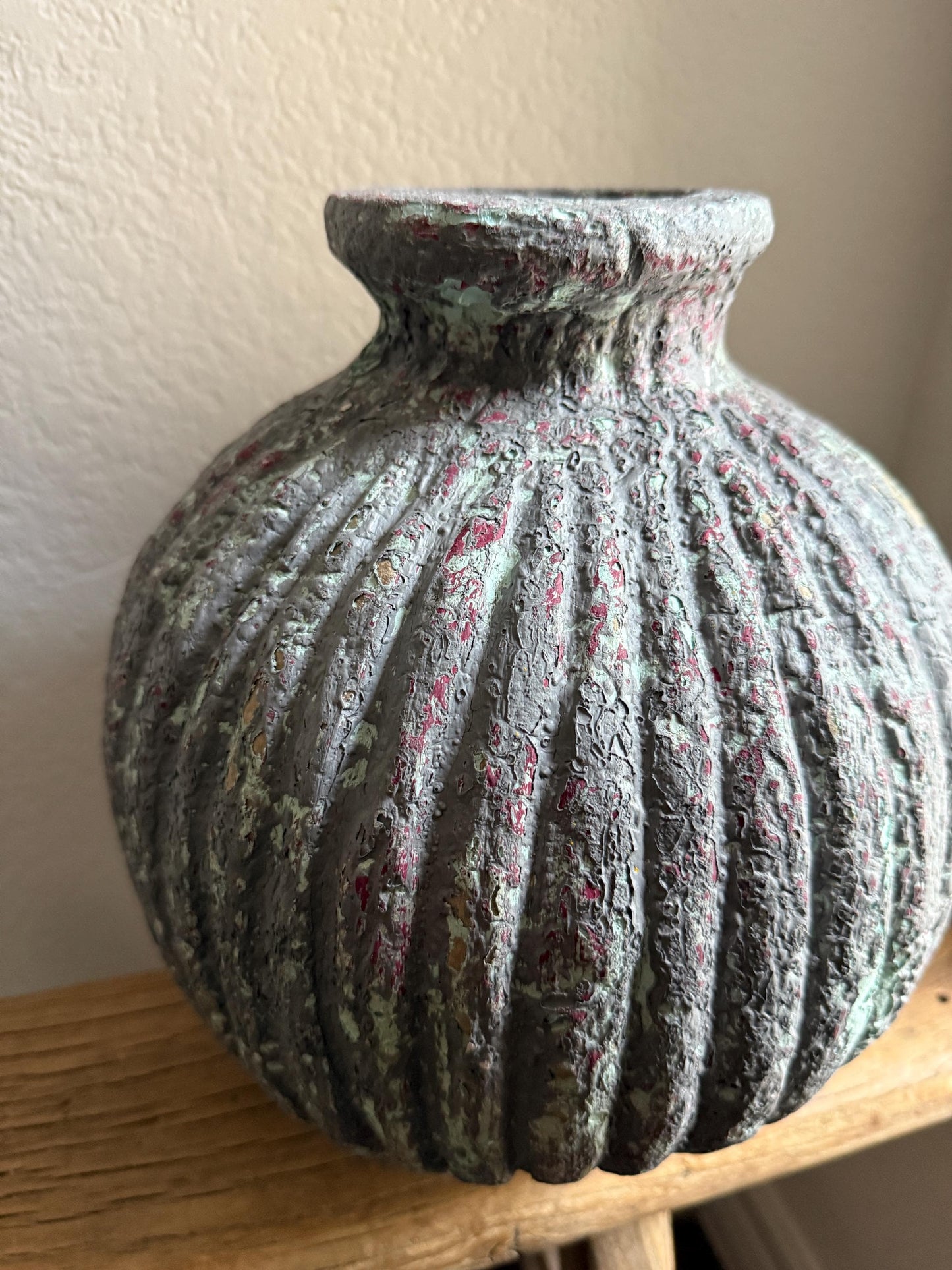 Large Vintage Paper Mache Vase