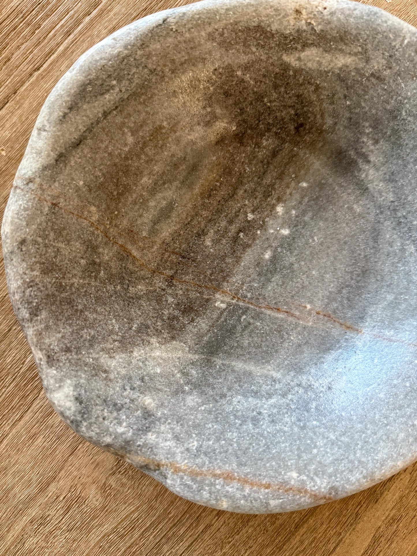 Large Vintage Raw Stone Bowl
