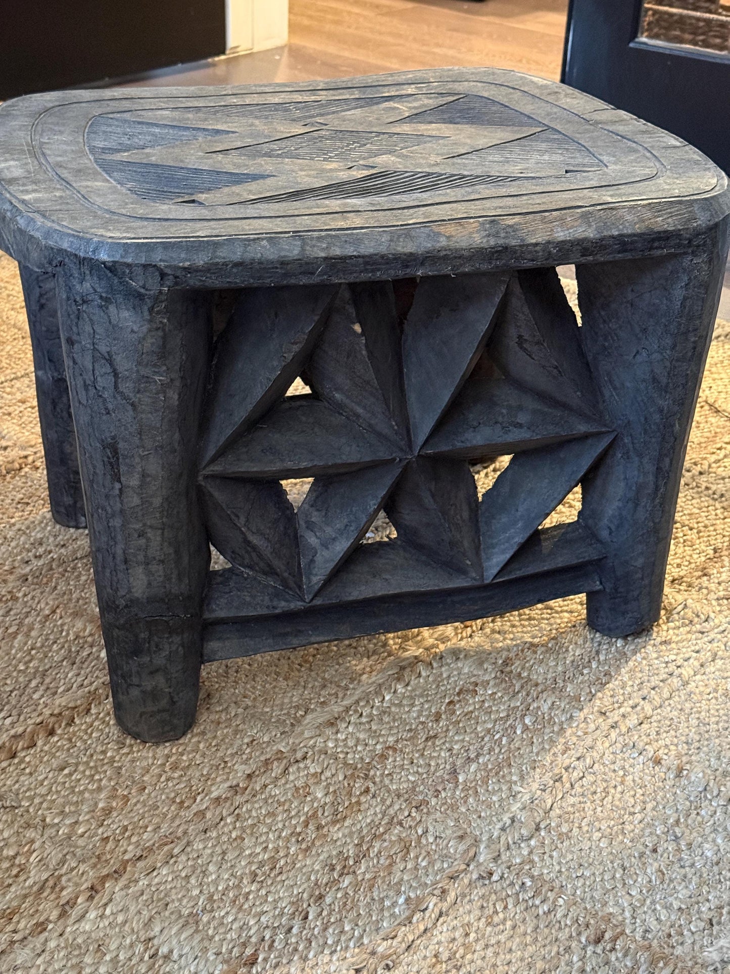 Antique African Carved Nupe Table